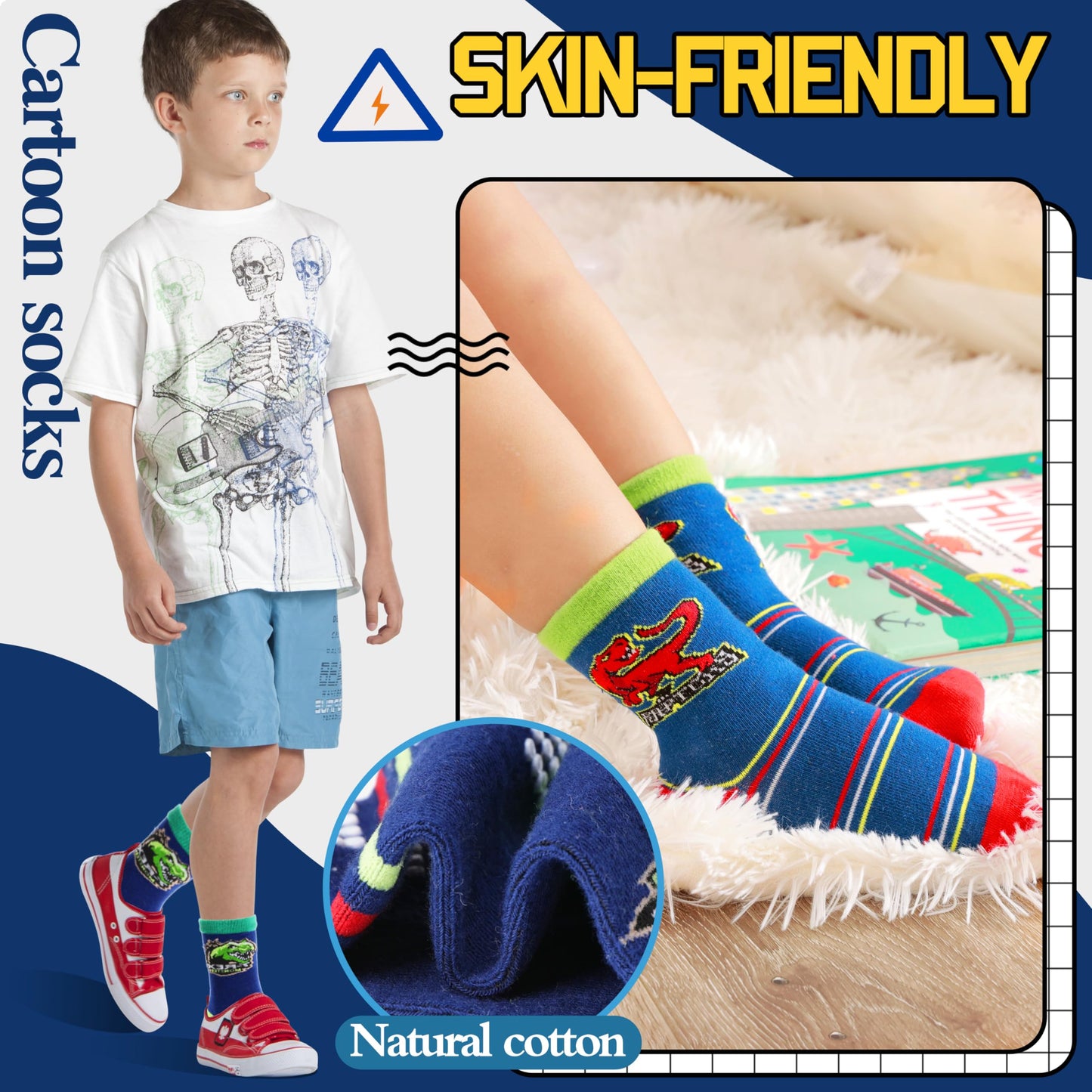 Welwoos 12 Paare Stoppersocken Kinder Baby Jungen Antirutschsocken Kinder Anti Rutsch Rutschfeste Baumwolle Socken