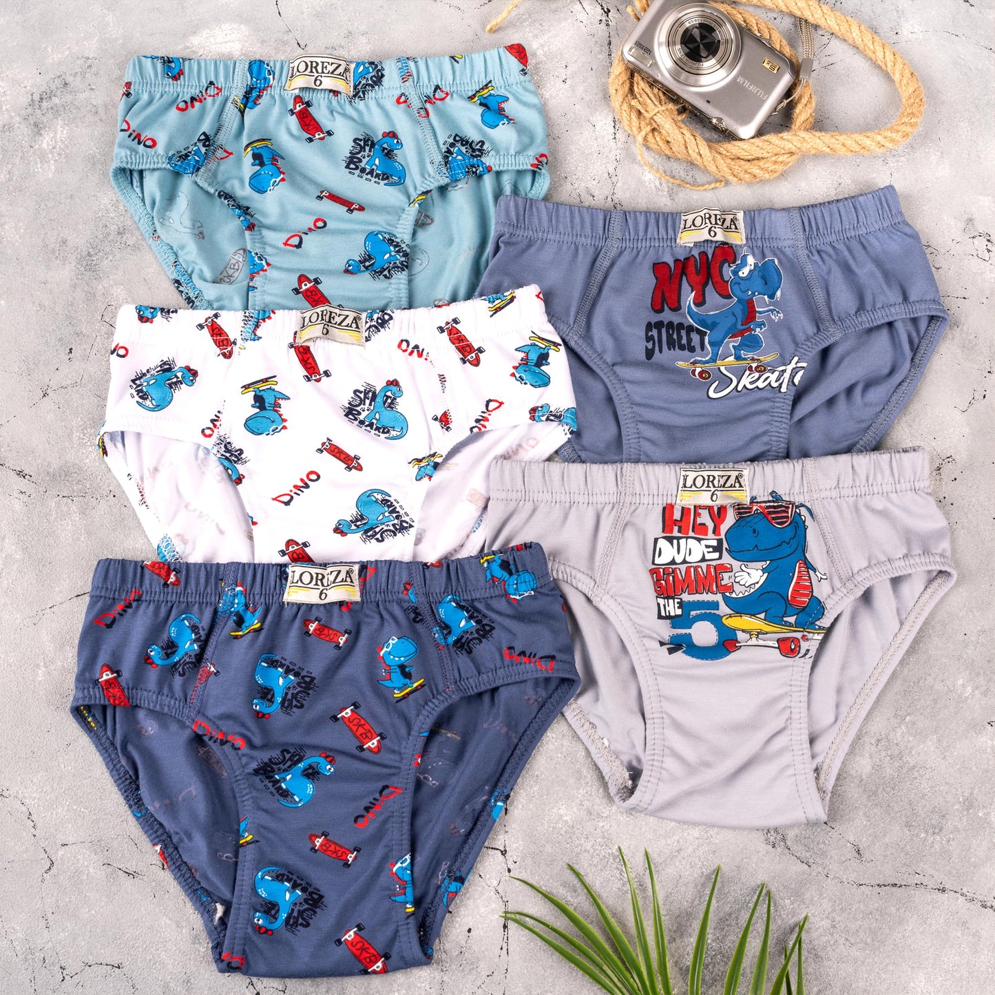 LOREZA ® 10 Pack Jungen Slips aus Baumwolle Unterhosen Größe 92-158