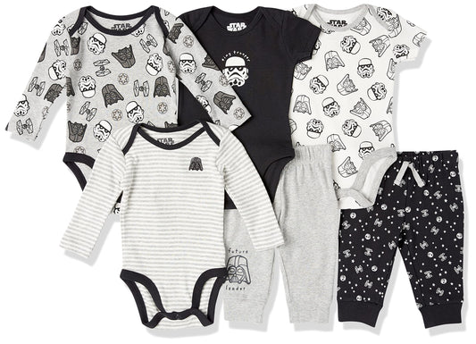 Essentials Disney | Marvel | Star Wars Unisex Baby 6-Piece Outfit Set, 6-Pack