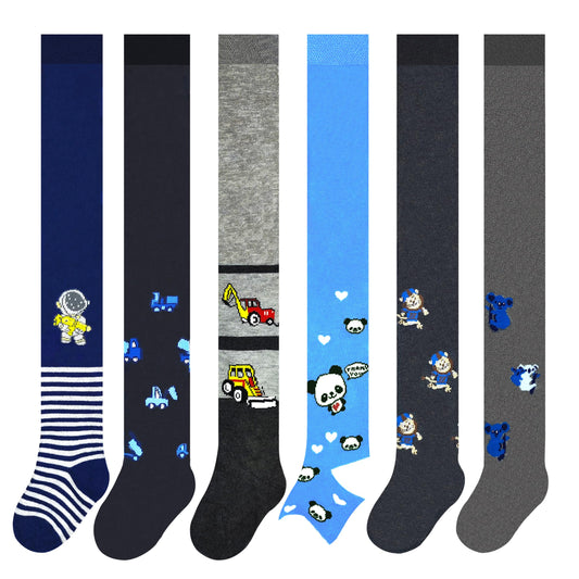 MRCC Pack of 6 boys children's knitted tights baby tights fine knitted cotton 12999
