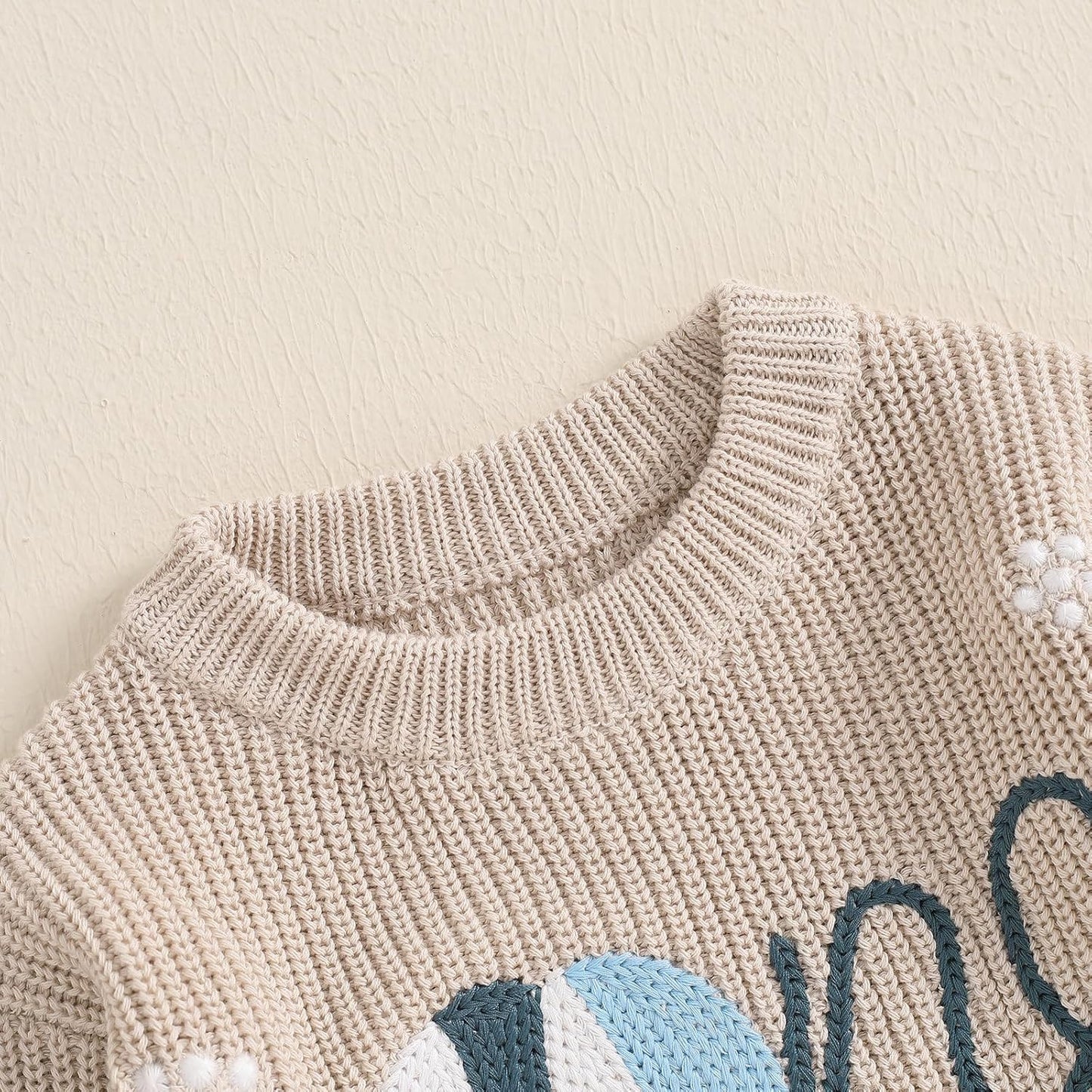 L&ieserram Baby Mädchen Jungen 1. Geburtstag Gestrickt Pullover Jumper Langarm Strickpullover Pulli Kleinkinder Kleidung Outfit Knitted Sweater 1 Jahr