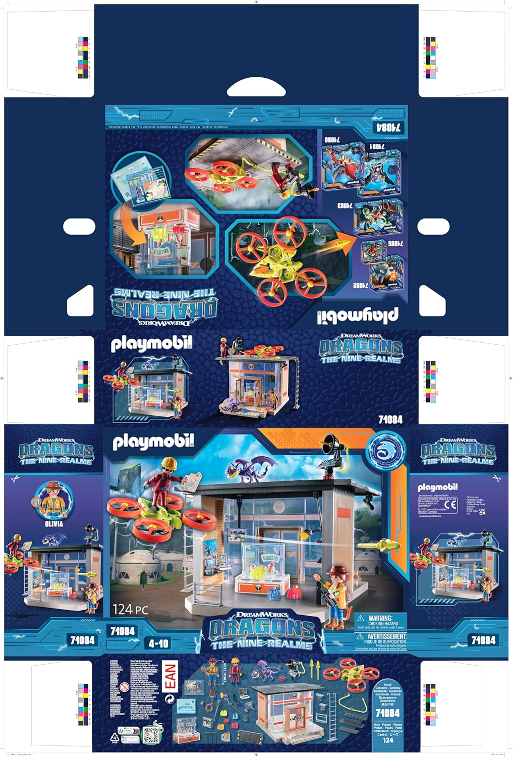 PLAYMOBIL DreamWorks Dragons 71084 Dragons: The Nine Realms - Icaris Lab, Dragons-Figur, Spielzeug-Drache und Drohne mit Geschoss, Spielzeug für Kinder ab 4 Jahren