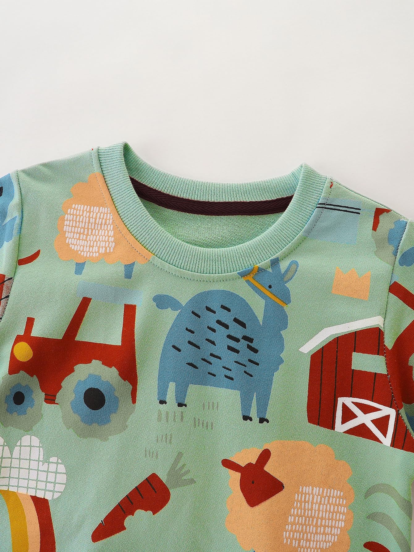 EULLA Children's Boys' Pullover Sweatshirt Long Sleeve Cotton Dinosaur Excavator Tractor Planets Winter Tops 1-7 Years 92 98 104 110 116 122