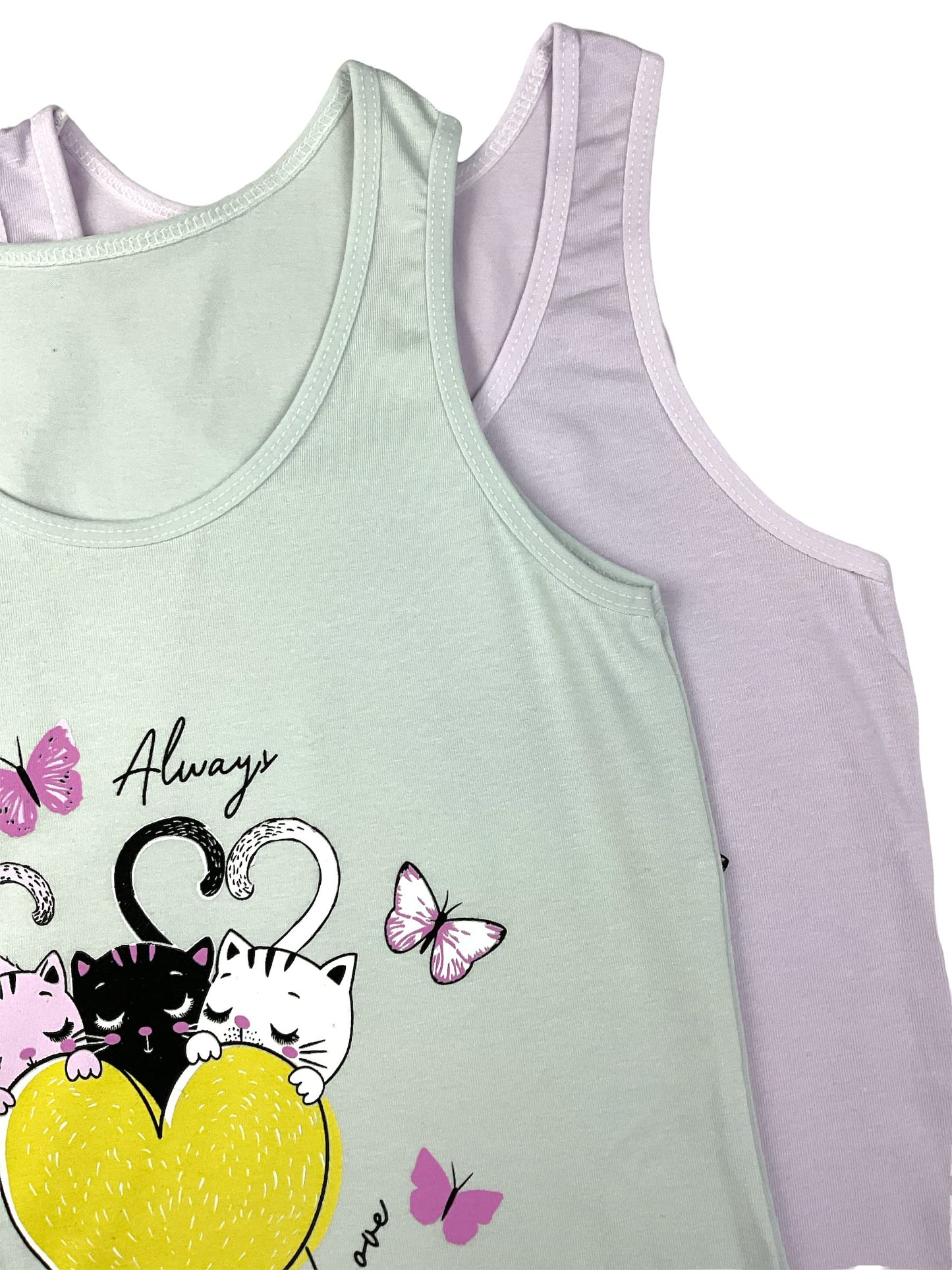 LOREZA ® 5 girls' cotton undershirts tank tops - sizes 92-170