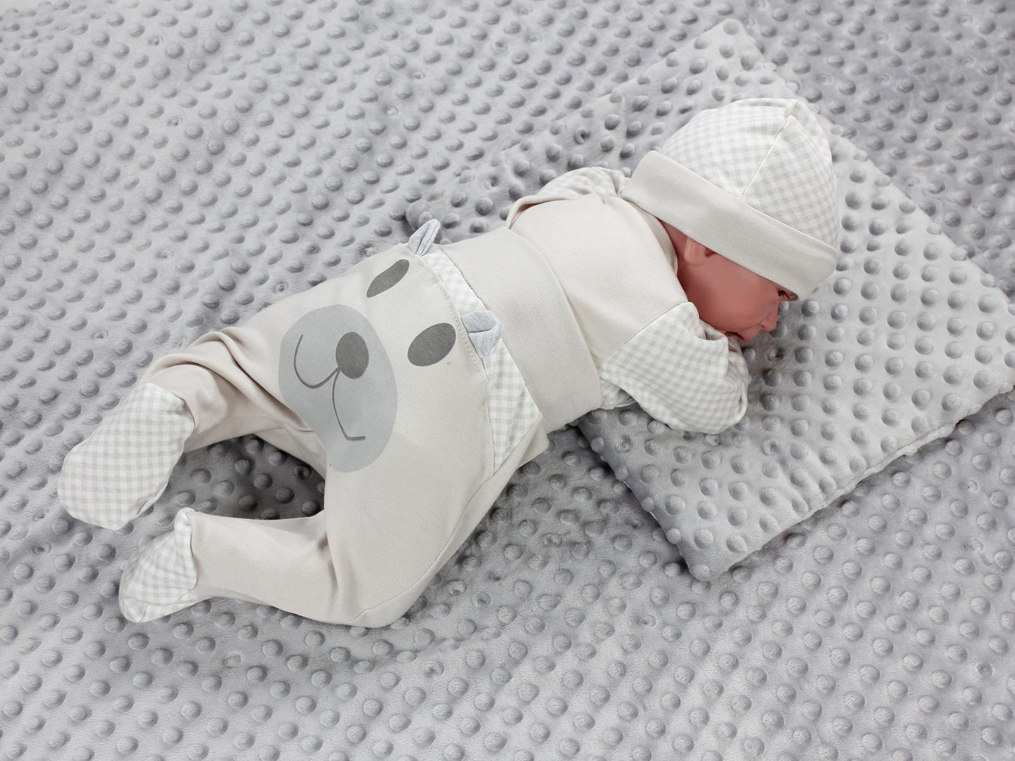 TupTam Baby Clothes Set Body Romper Hat Teddy Bear