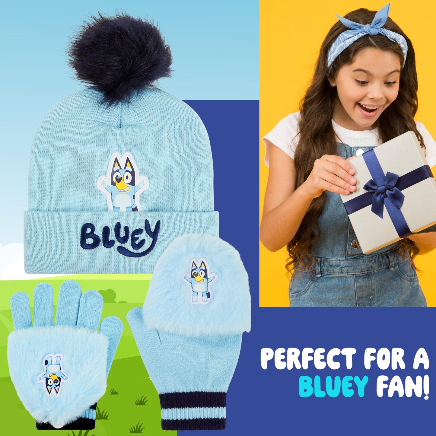 BlueY Girls' Winter Hat, Scarf and Glove Set - Children's Gifts