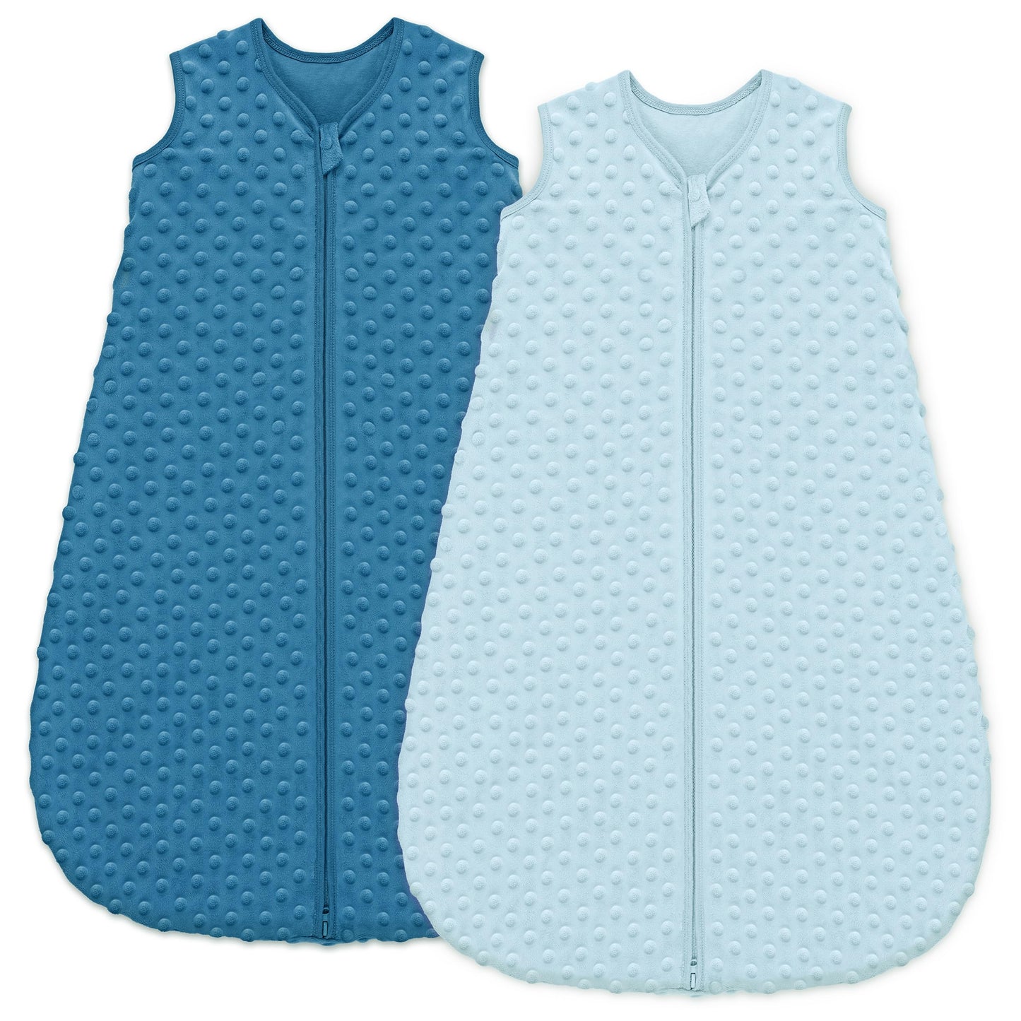 Unnivoll Baby Sleeping Bag, 1.5 Tog Baby Sleeping Bag, 0-6 Months, Pack of 2, Sleeping Bag, Winter, Autumn, 67 cm, for Boys and Girls, Newborns, Coffee