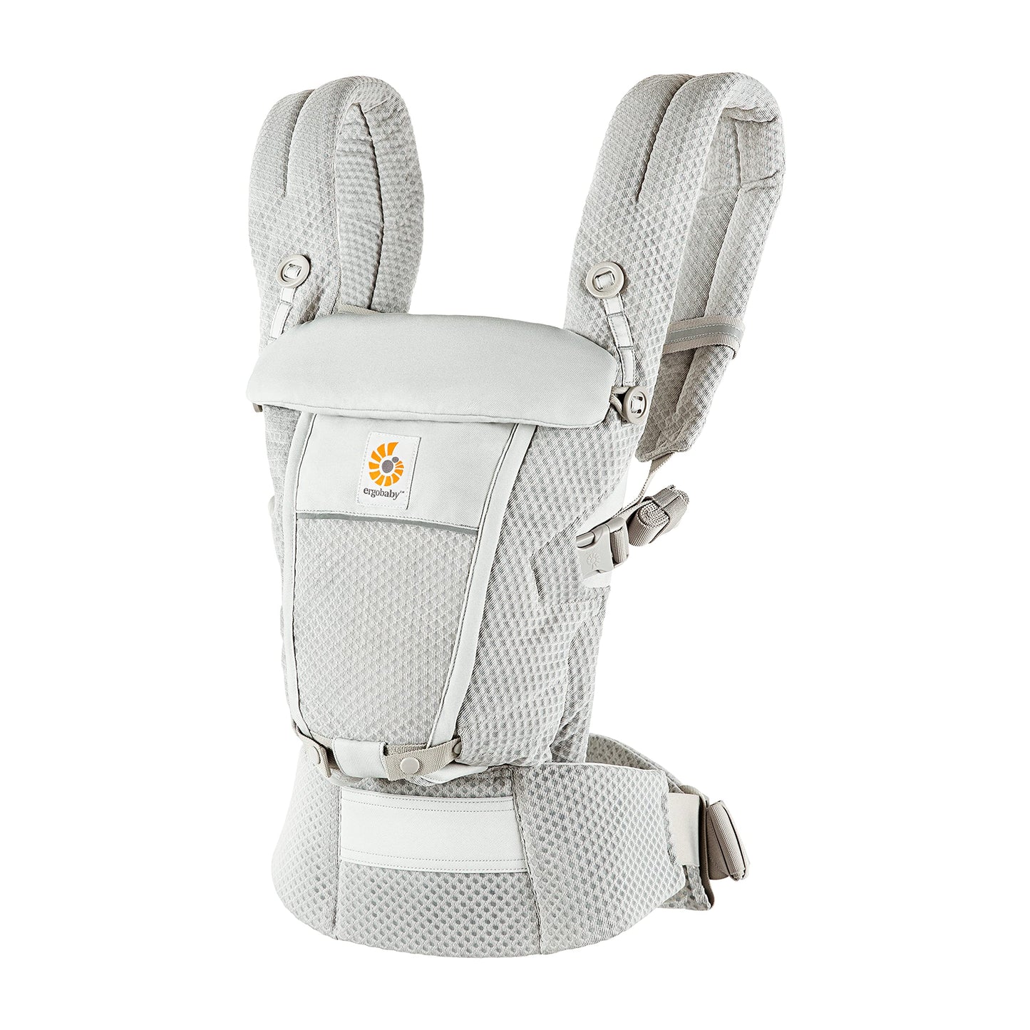 Ergobaby Adapt Babytrage für Neugeborene ab Geburt, 3-Positionen SoftFlex Mesh Ergonomische Babybauchtrage Rückentrage Baby-Tragetasche, Natural Beige, 1 Einheit