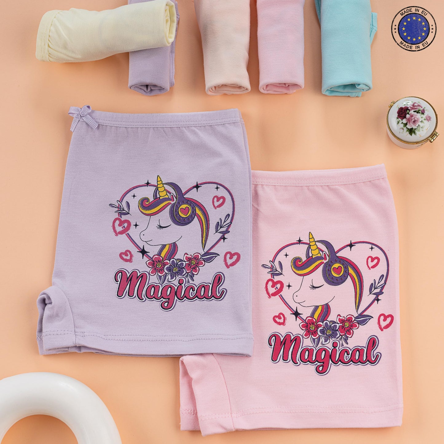LOREZA ® 10er Pack Mädchen Pantys Boxershorts Unterwäsche aus Baumwolle - Gr. 92-170