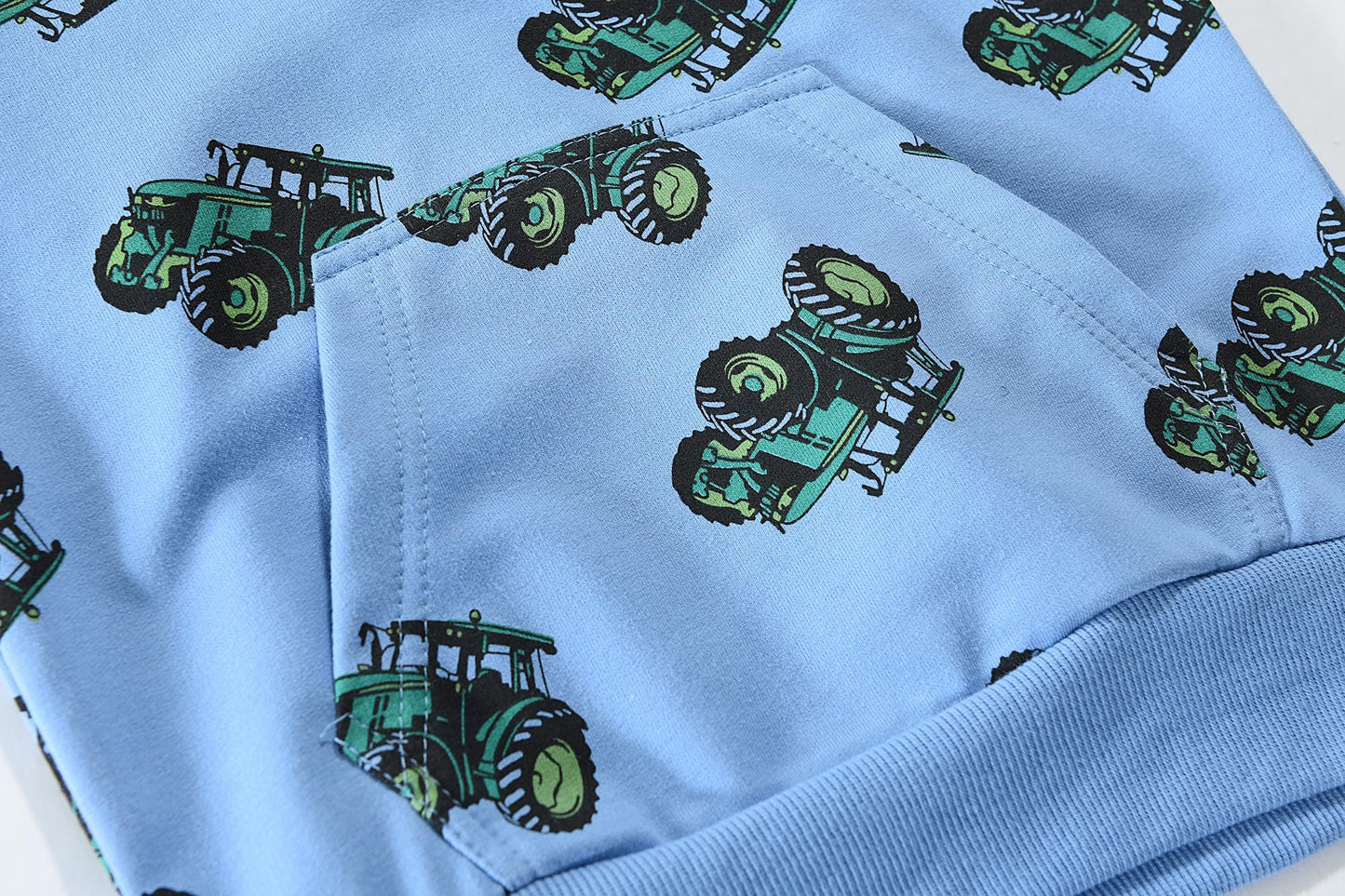 CM-Kid Hoodie Jungen Kapuzenpullover Langarm Bunt Kinder Sweatshirts Traktor Truck Dinosaurier Tops 1-7 Jahre Gr.92-134
