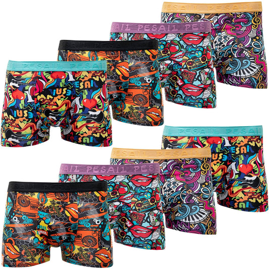 Pesail 5er-10er Pack Jungen Boxershorts aus Modal/Baumwolle Größen 110-176 Unterwäsche Retroshorts Unterhose
