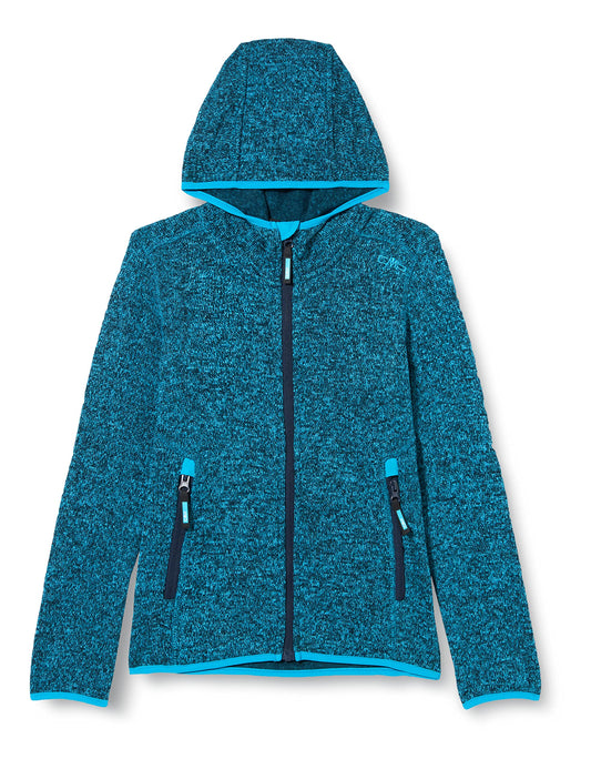 CMP Kids' Knit Tech Jacket with Fixed Hood Kid G Jacket Fix Hood