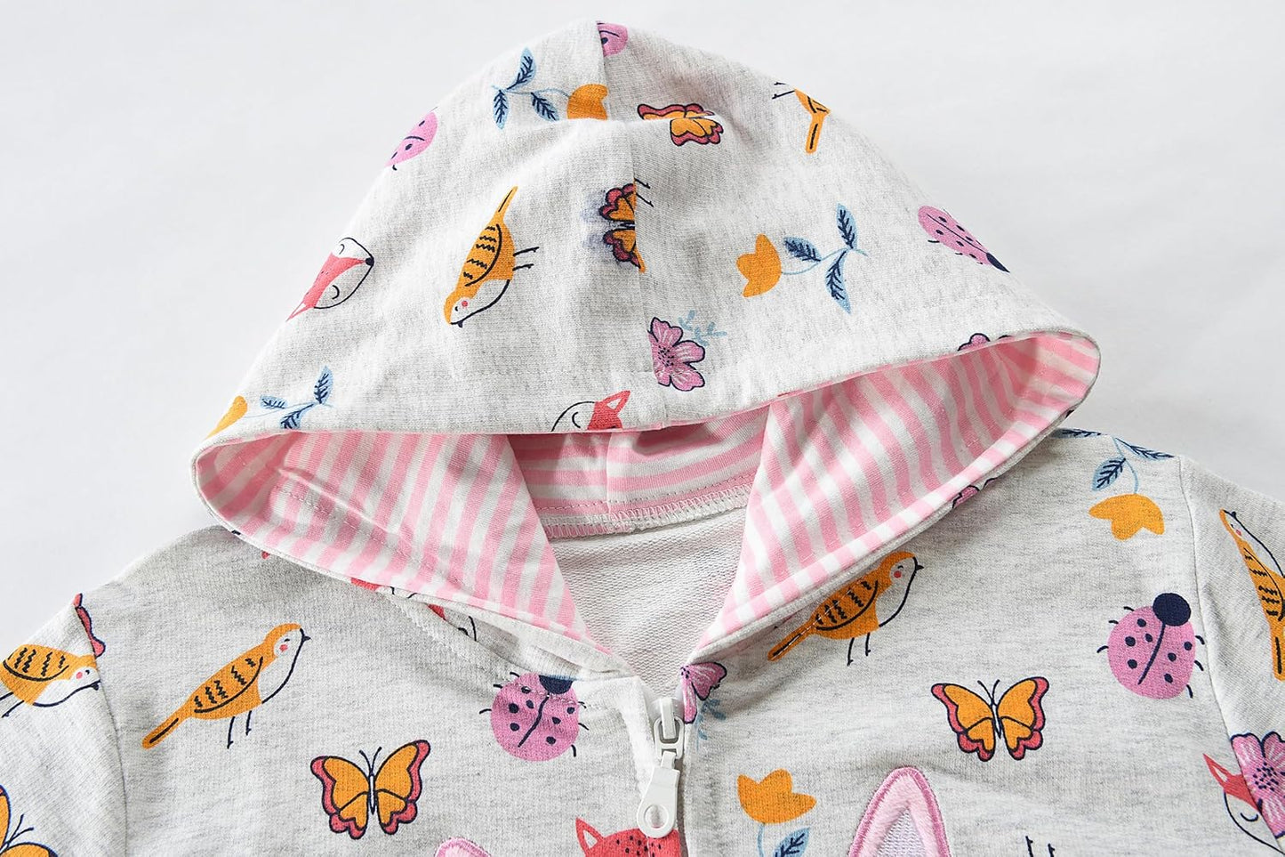EULLA Children's Girls' Zip Up Hoodie Sweat Jacket Hooded Jacket Hooded Jacket Hoodie Long Sleeve Cotton Unicorn Pullover Hoodie Sweatshirt with Zip 92 98 104 110 116 122