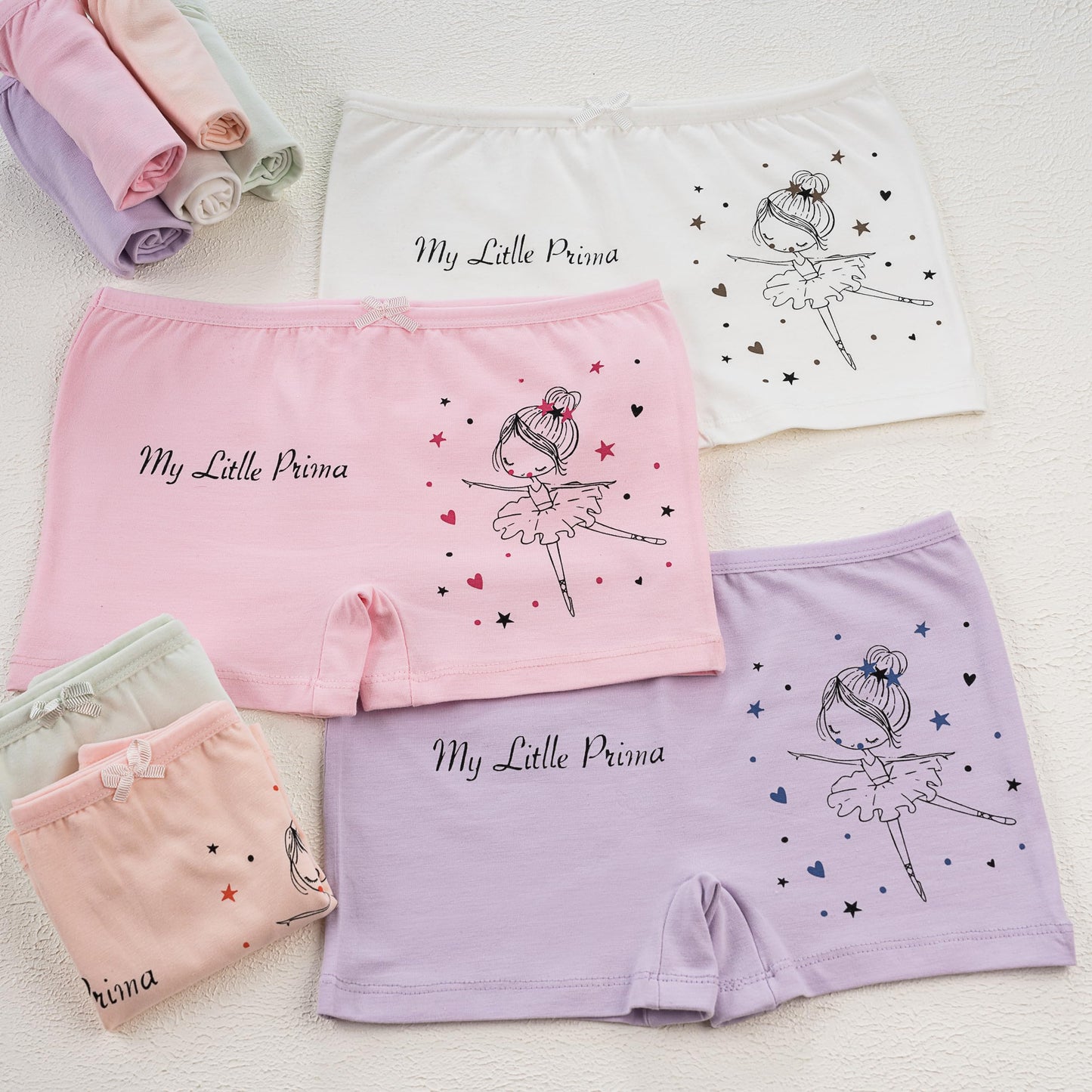 LOREZA ® 10er Pack Mädchen Pantys Boxershorts Unterwäsche aus Baumwolle - Gr. 92-170