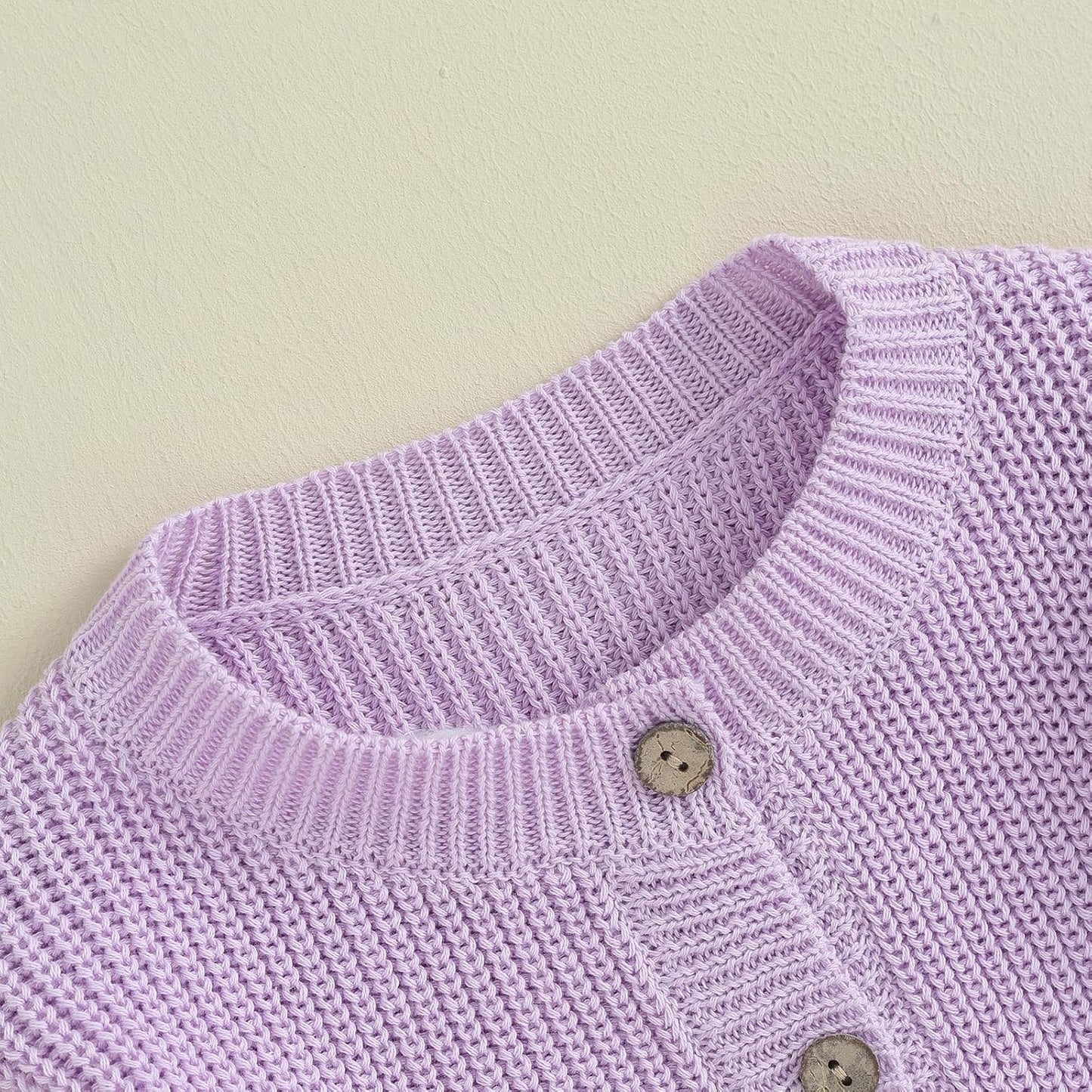 FOMOYUU Strickjacke für Kleinkinder und Neugeborene, Mädchen, langärmelig, Knopfleiste, Sweatshirt, Jacke, Herbst-Outfits
