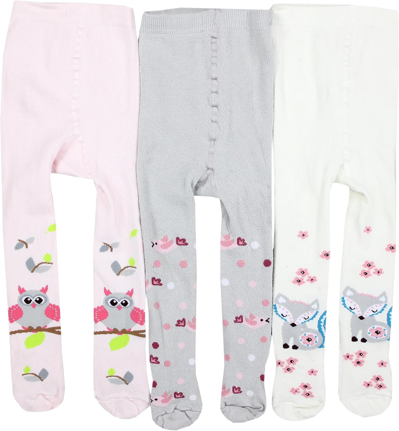 TupTam, Girls' Knitted Tights, Colourful Pattern, Pack of 6
