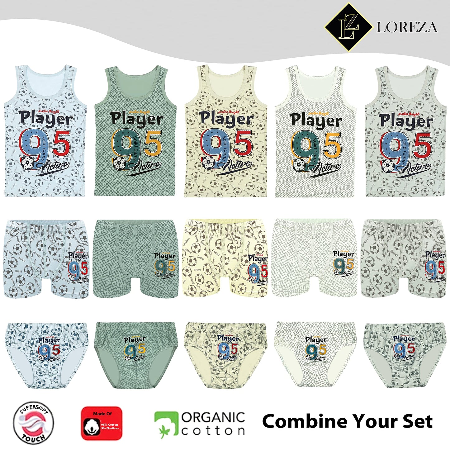 LOREZA ® 5/10 Jungen Slips aus Baumwolle Unterhosen Unterwäsche 92-158