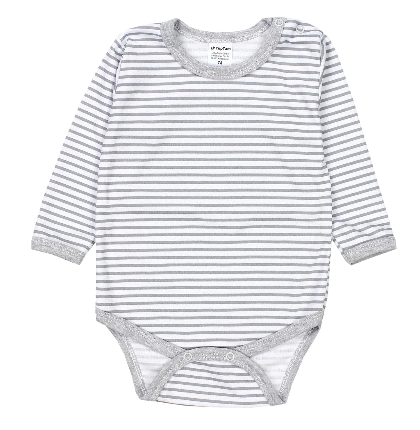 TupTam Baby Body Langarm – Weicher Body Baby 5er Pack aus Baumwolle, Unifarben, OEKO-TEX Zertifiziert