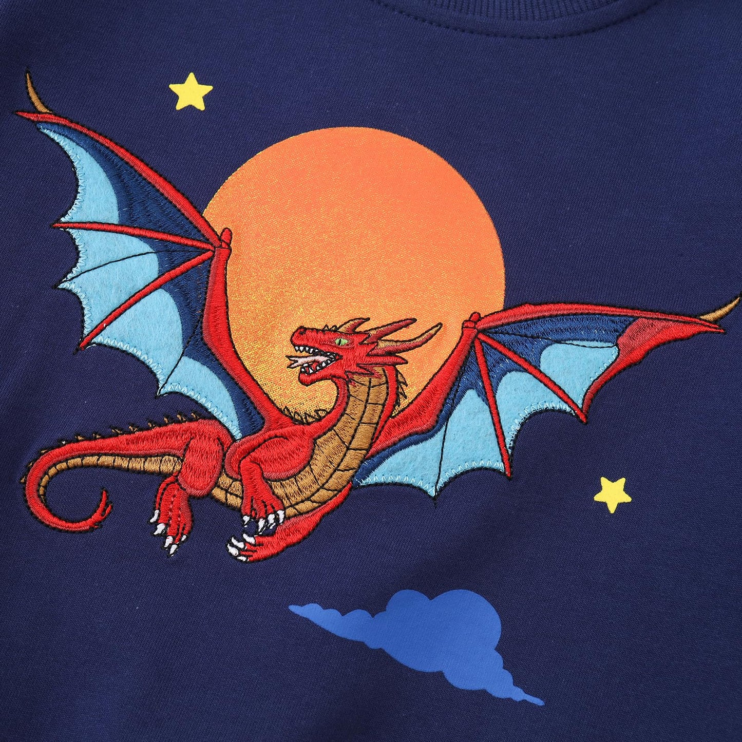 Dinopjs Boys' Jumper, Boys' Warm Sweatshirts, Classic Cartoon Animals, Tractor, Dino, Flying Dragon Knight, Rainbow, Polar Bear Christmas Tree, Cotton Sports Shirts for Children 2-9 Years