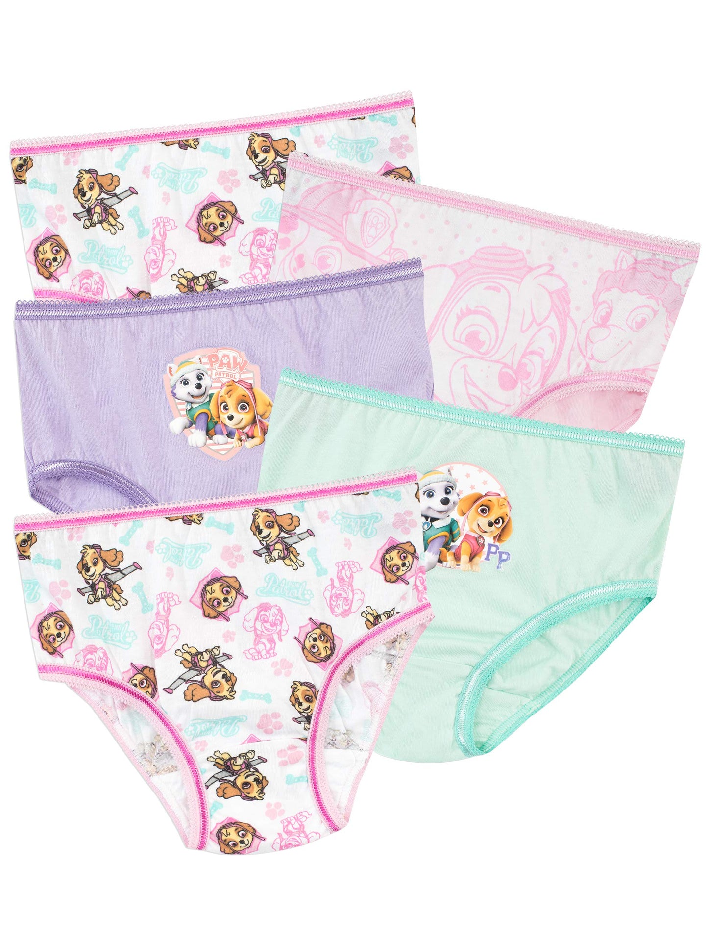 PAW PATROL Girls Skye and Everest Panties Pack of 5