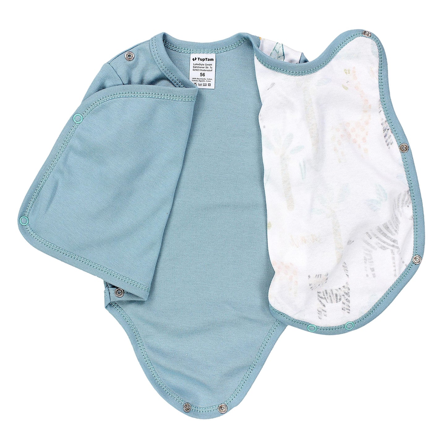 TupTam Baby Kleidung Set Jungen Langarm Bekleidung Neugeborene Füßlingen Hose Body Strampler Mütze 5 tlg