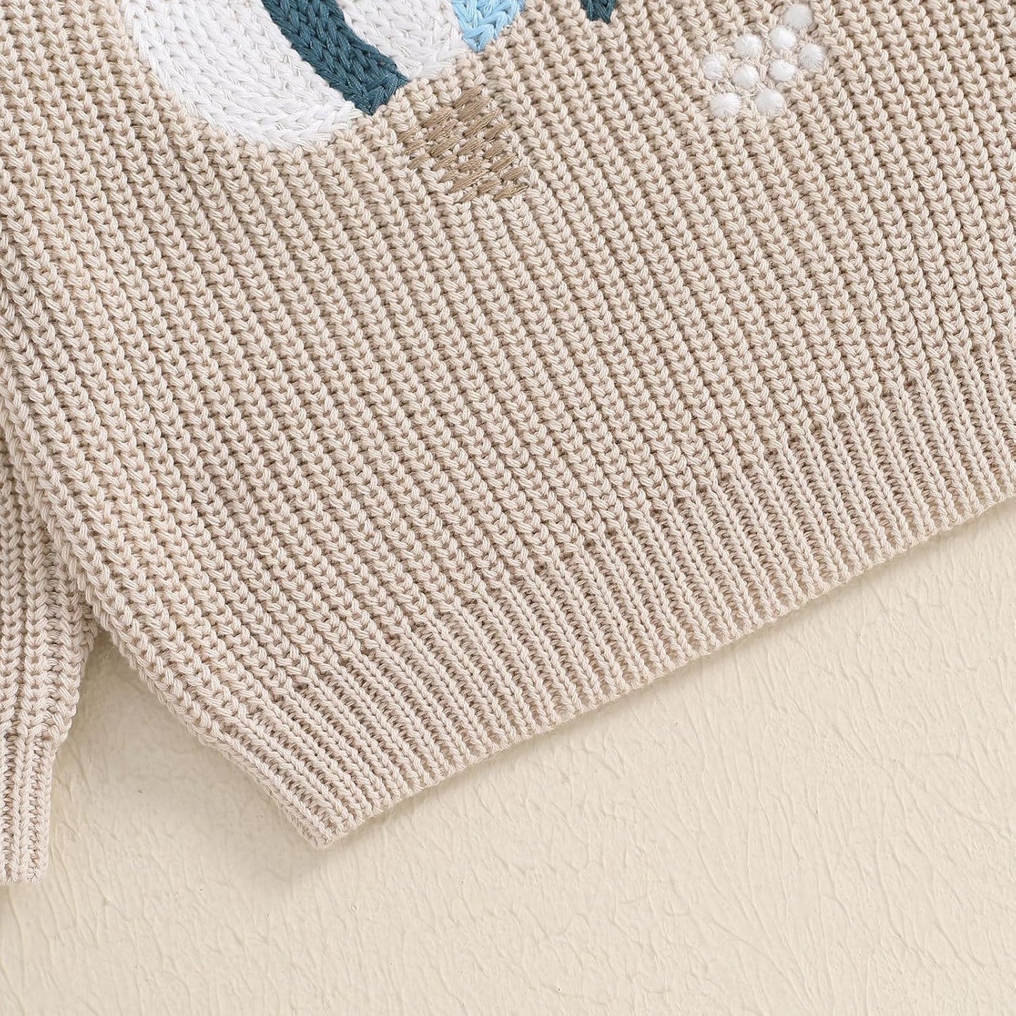 L&ieserram Baby Mädchen Jungen 1. Geburtstag Gestrickt Pullover Jumper Langarm Strickpullover Pulli Kleinkinder Kleidung Outfit Knitted Sweater 1 Jahr
