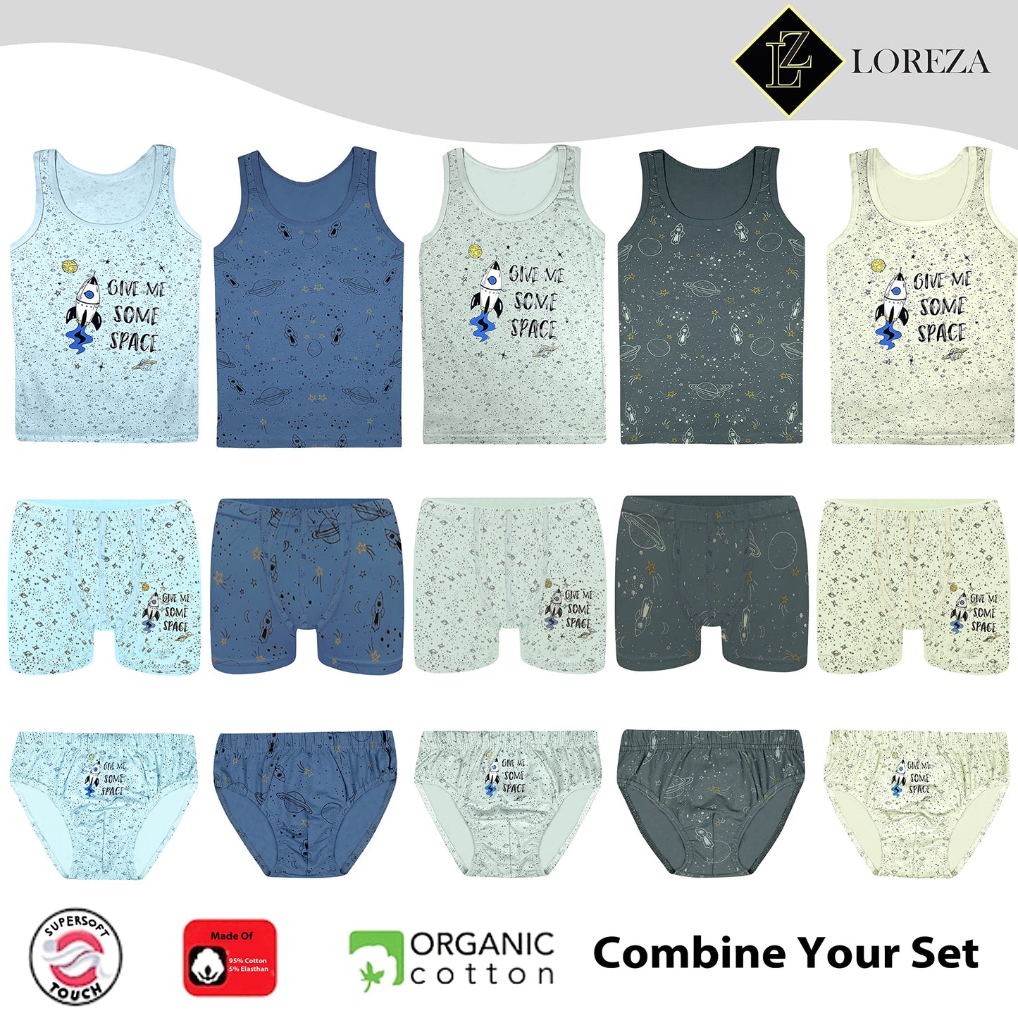 LOREZA ® 5/10 Jungen Slips aus Baumwolle Unterhosen Unterwäsche 92-158