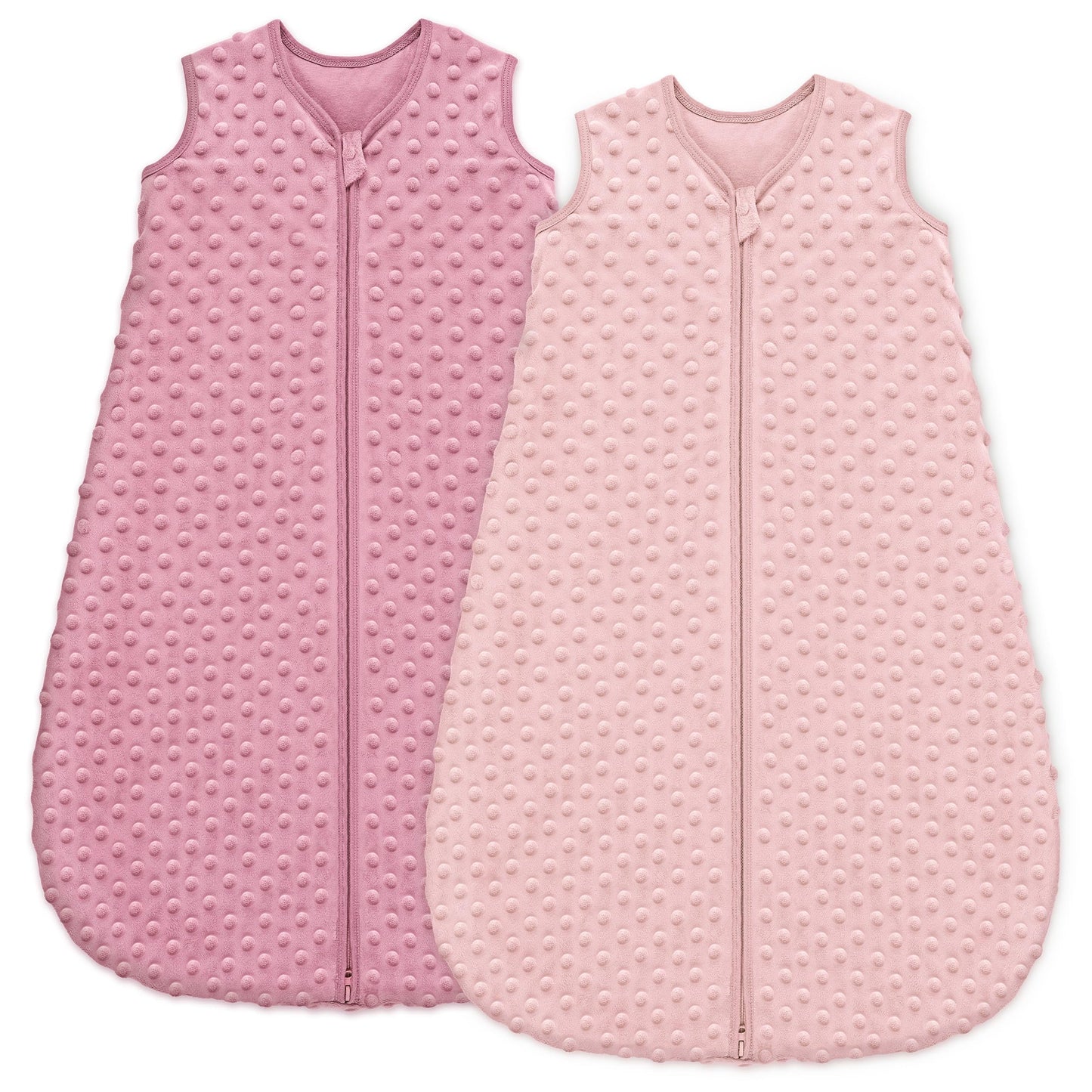 Unnivoll Baby Sleeping Bag, 1.5 Tog Baby Sleeping Bag, 0-6 Months, Pack of 2, Sleeping Bag, Winter, Autumn, 67 cm, for Boys and Girls, Newborns, Coffee