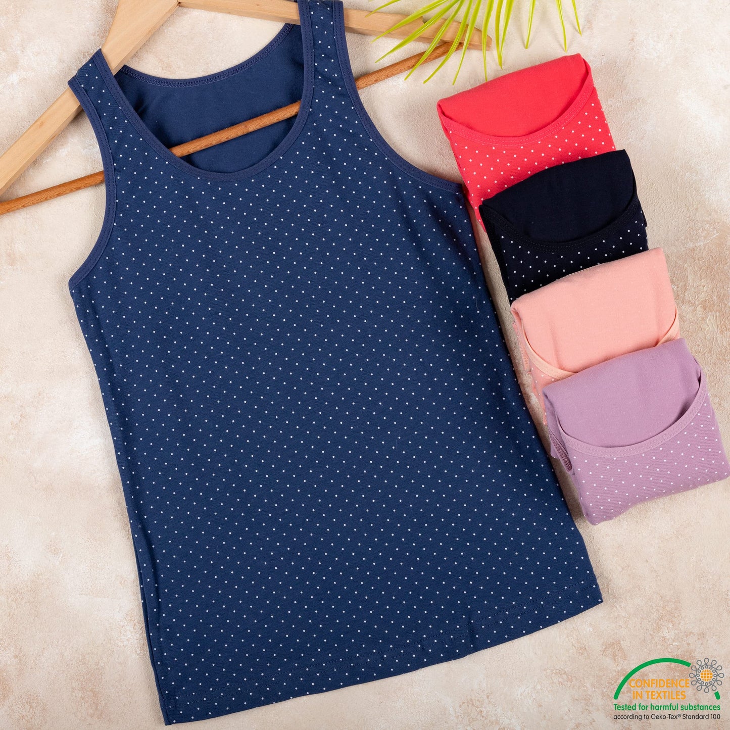 LOREZA ® 5 girls' cotton undershirts tank tops - sizes 92-170