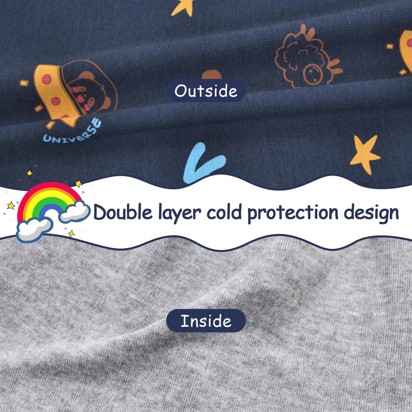 Kinder Beanie Mütze & Loop Schal Set, 95% Baumwolle Mütze Schal Set Mädchen Jungen 2-8 Jahren, Schlauchschal Warme Wintermütze Strickmützen für Herbst Winter Frühling
