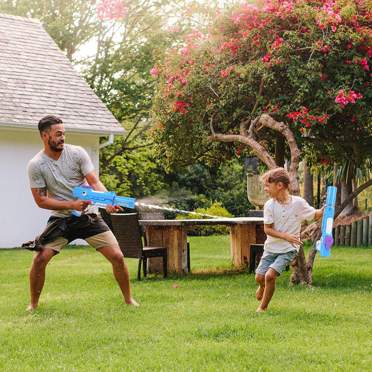 Wasserpistole Elektrisch für Kinder, Euakee Wasserspritzpistole mit Licht, Einfach zu Befüllen, Spritzpistole Wasser mit 9 Meter Große Reichweite, Ideal für Sommer Schwimmbad Strand Wasserschlacht