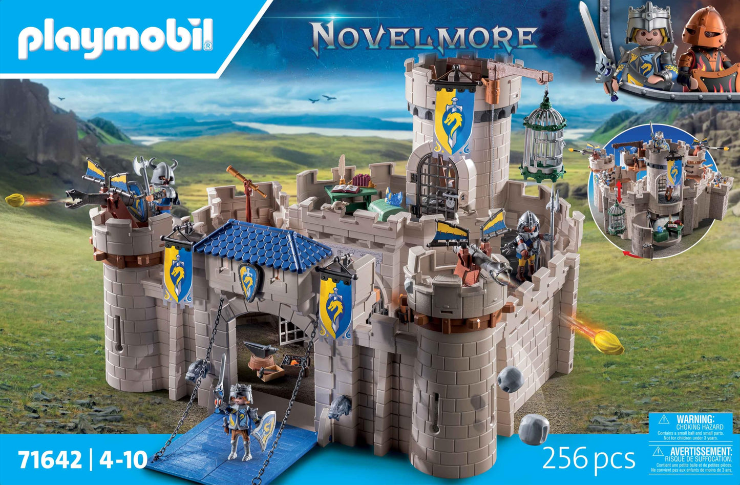 PLAYMOBIL Novelmore 71642 Arwynns Castle, Knight's Castle, Includes Three Knights and Numerous Accessories for Realistic Battles, Action-packed Toy for Children from 4 Years