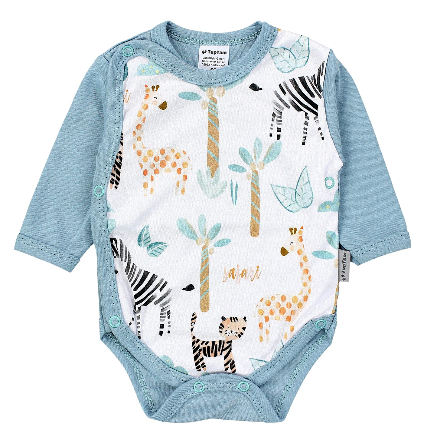 TupTam Baby Kleidung Set Jungen Langarm Bekleidung Neugeborene Füßlingen Hose Body Strampler Mütze 5 tlg