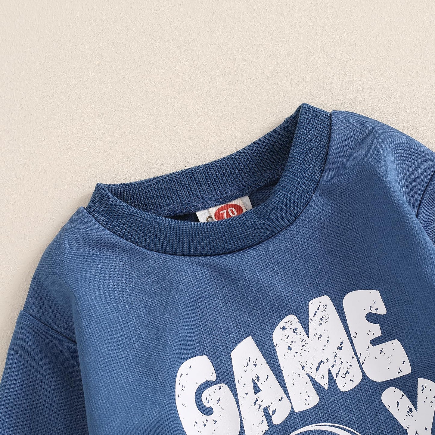ZyHwShine Kleinkind Baby Jungen Fußball Outfit On Sundays We Watch Football with Daddy Sweatshirt Top Pants Infant Fall Clothes