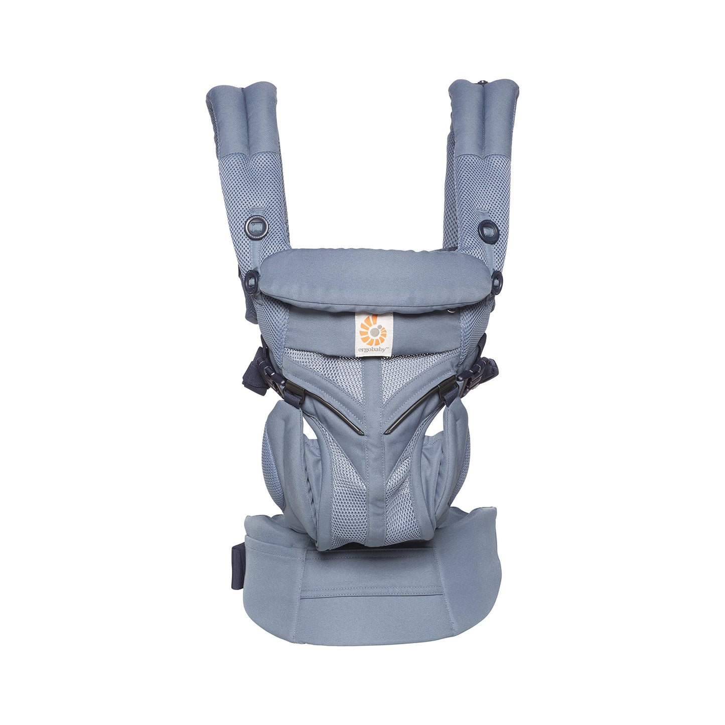 Ergobaby Babytrage, Omni 360 Cool Air Mesh mit 4 Positionen für Neugeborene bis Kleinkinder (0-4 Jahre), ergonomische Kindertrage und Rucksack, Mitternachtsblau