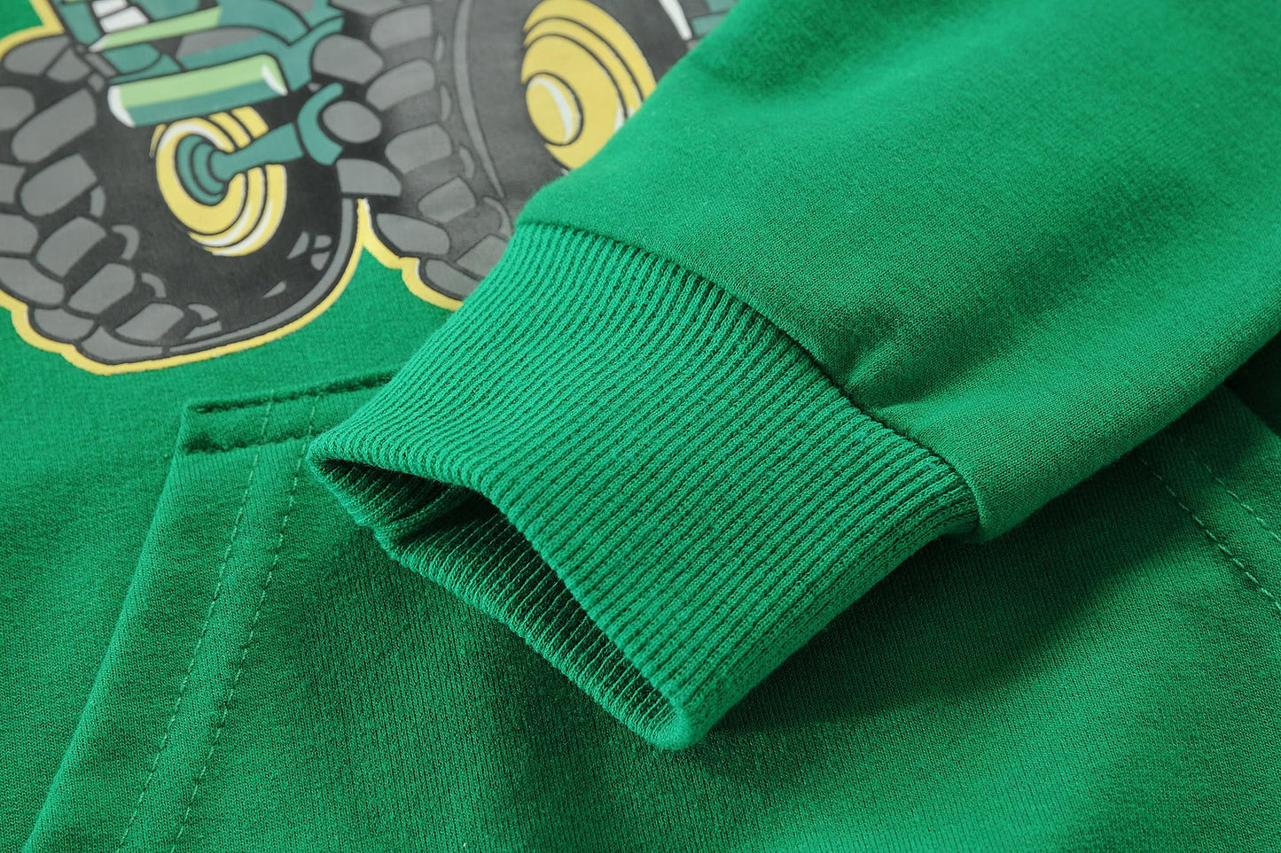 CM-Kid Hoodie Jungen Kapuzenpullover Langarm Bunt Kinder Sweatshirts Traktor Truck Dinosaurier Tops 1-7 Jahre Gr.92-134