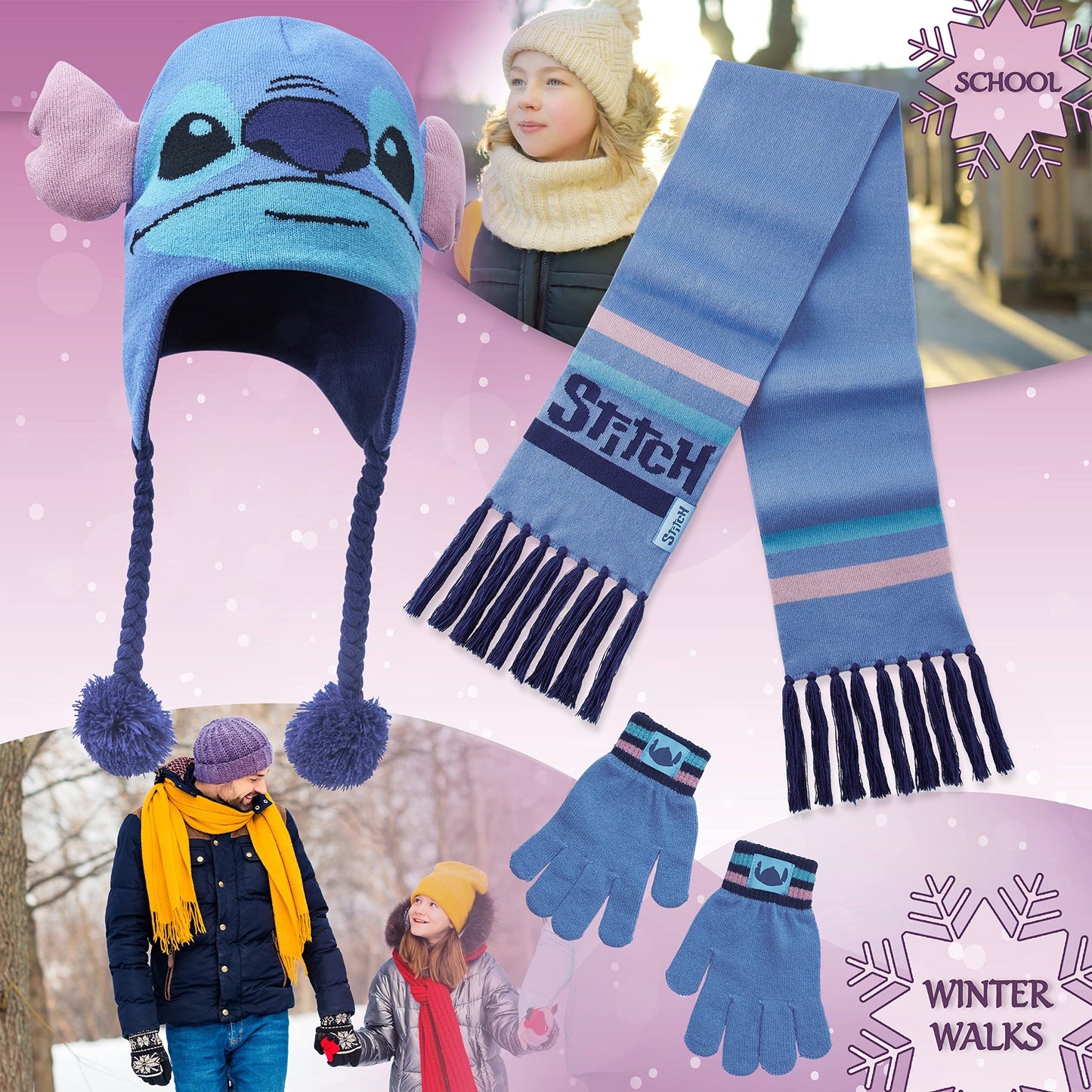 Disney The Nightmare Before Christmas Girls' Winter Accessory Set - Gifts Girls