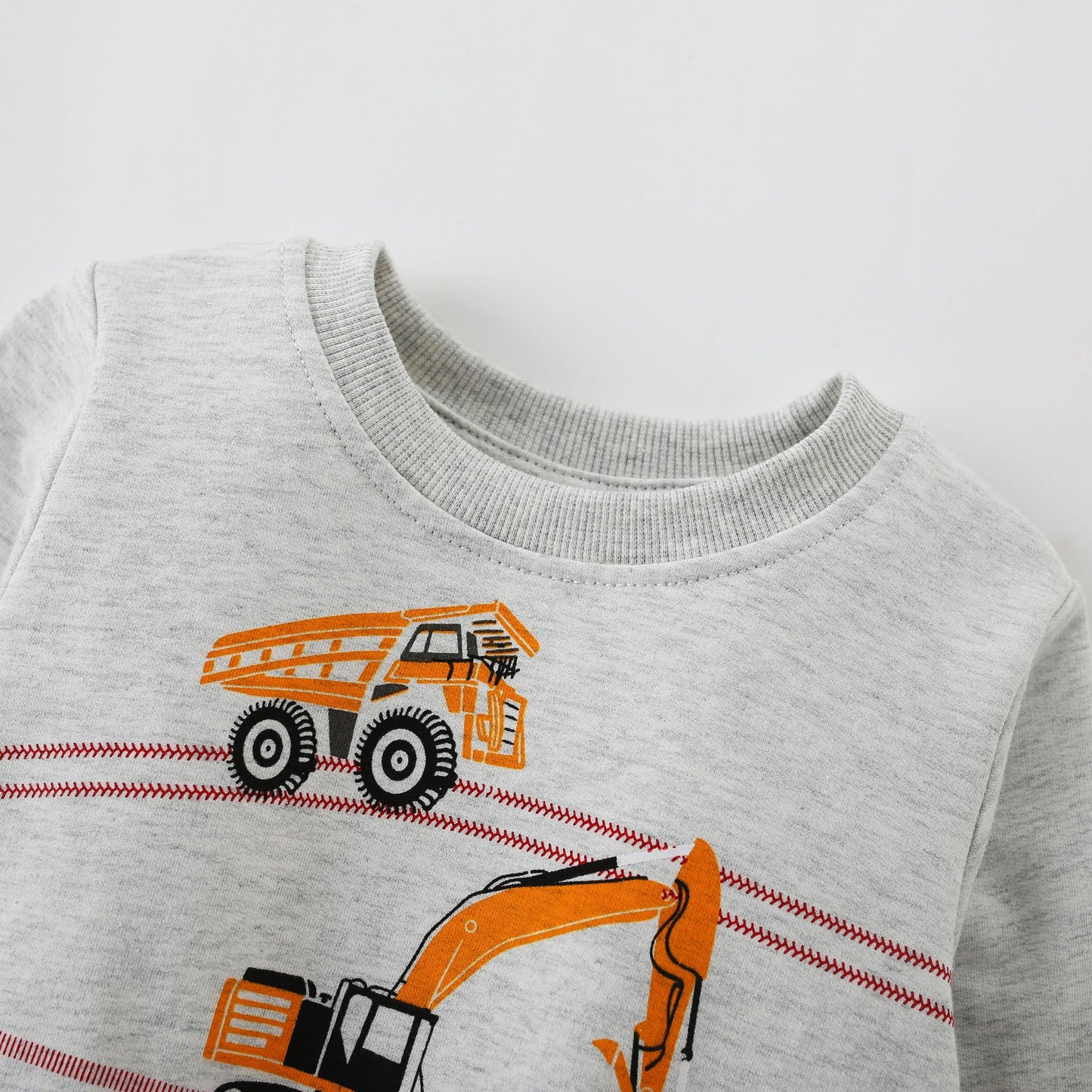 Pilipulu Sweatshirt Boys Kids Pullover Boys Cotton Long Sleeve Shirt Kids Dinosaur Digger Warm Tops 2-7 Years Size 92 98 104 110 116 122