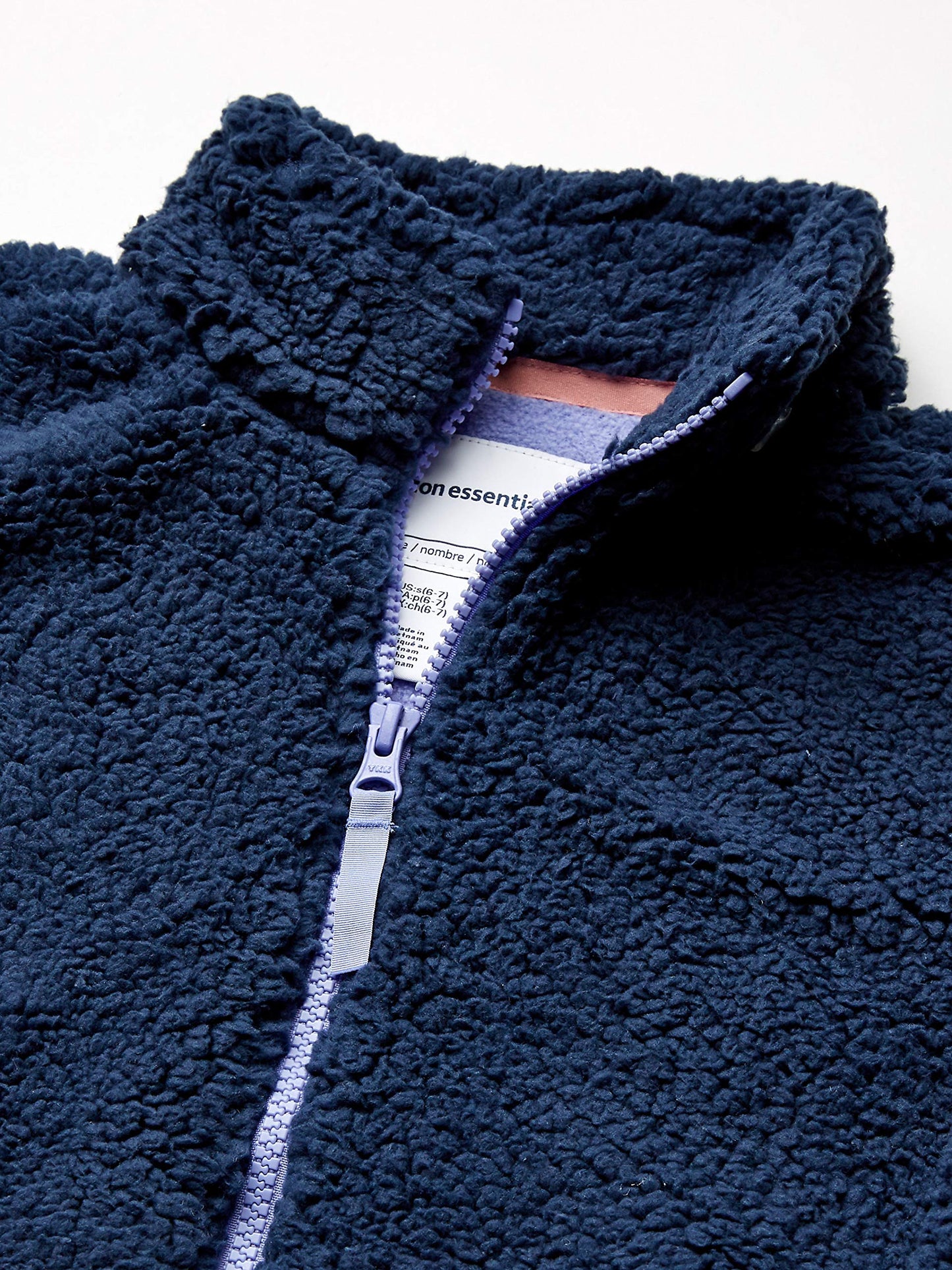 Amazon Essentials Mädchen Sherpa-Fleecejacke mit durchgehendem Reißverschluss