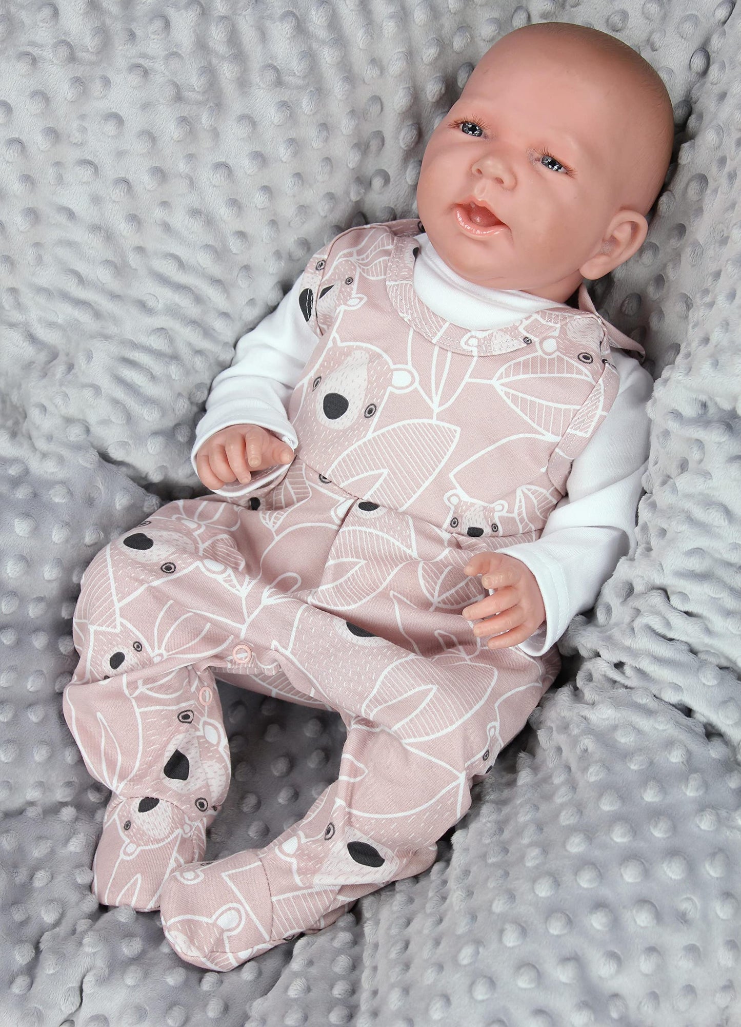TupTam Baby Mädchen Strampler mit Fuß 3er Pack
