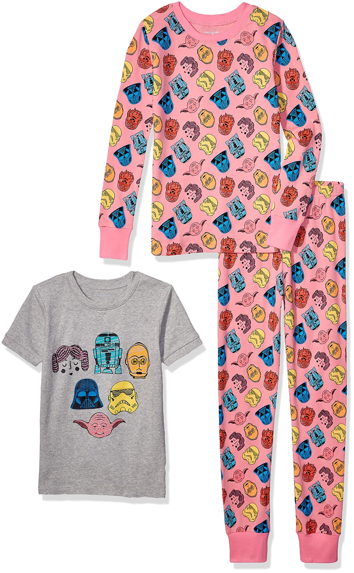 Essentials Disney | Marvel | Star Wars Baby und Mädchen Pyjama-Set, 4-Teilig (Zuvor Spotted Zebra)