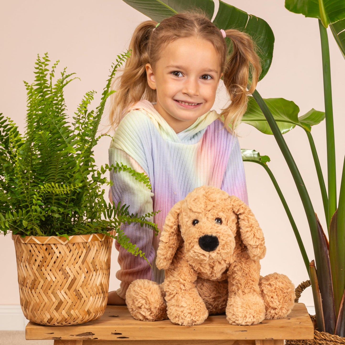 Teddy Hermann 92893 Schlenker-Hund 40 cm, Kuscheltier, Plüschtier