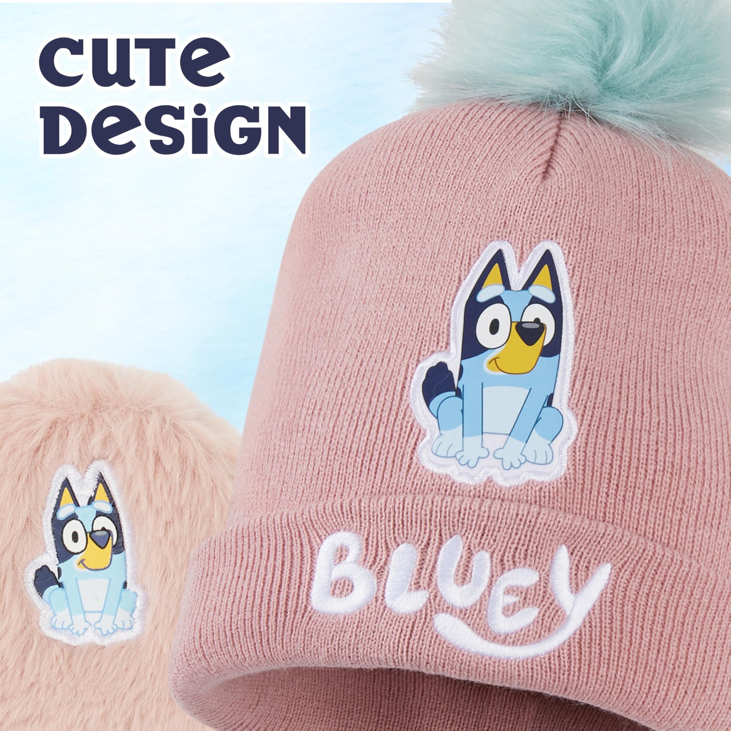 BlueY Girls' Winter Hat, Scarf and Glove Set - Children's Gifts
