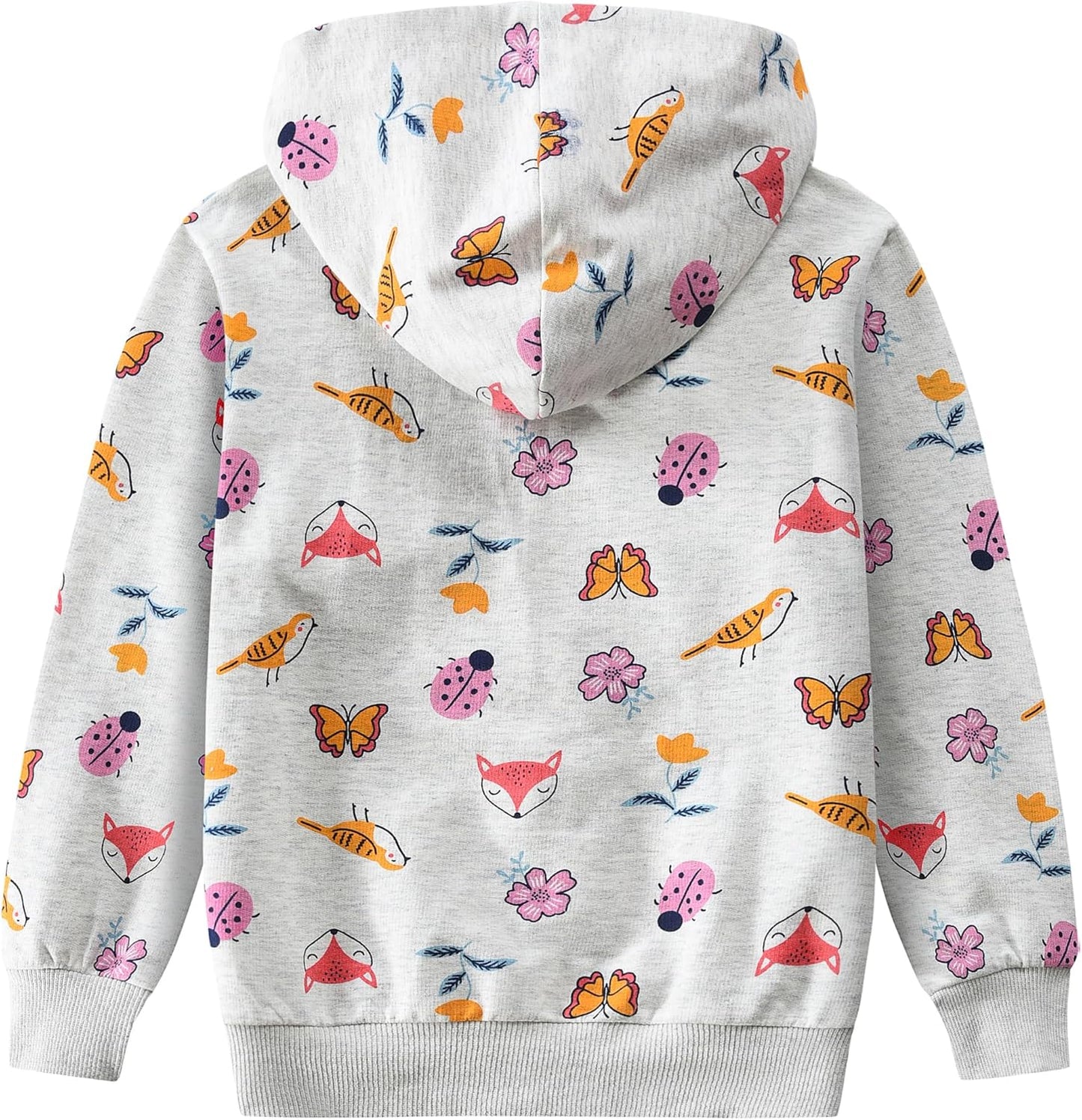 EULLA Children's Girls' Zip Up Hoodie Sweat Jacket Hooded Jacket Hooded Jacket Hoodie Long Sleeve Cotton Unicorn Pullover Hoodie Sweatshirt with Zip 92 98 104 110 116 122