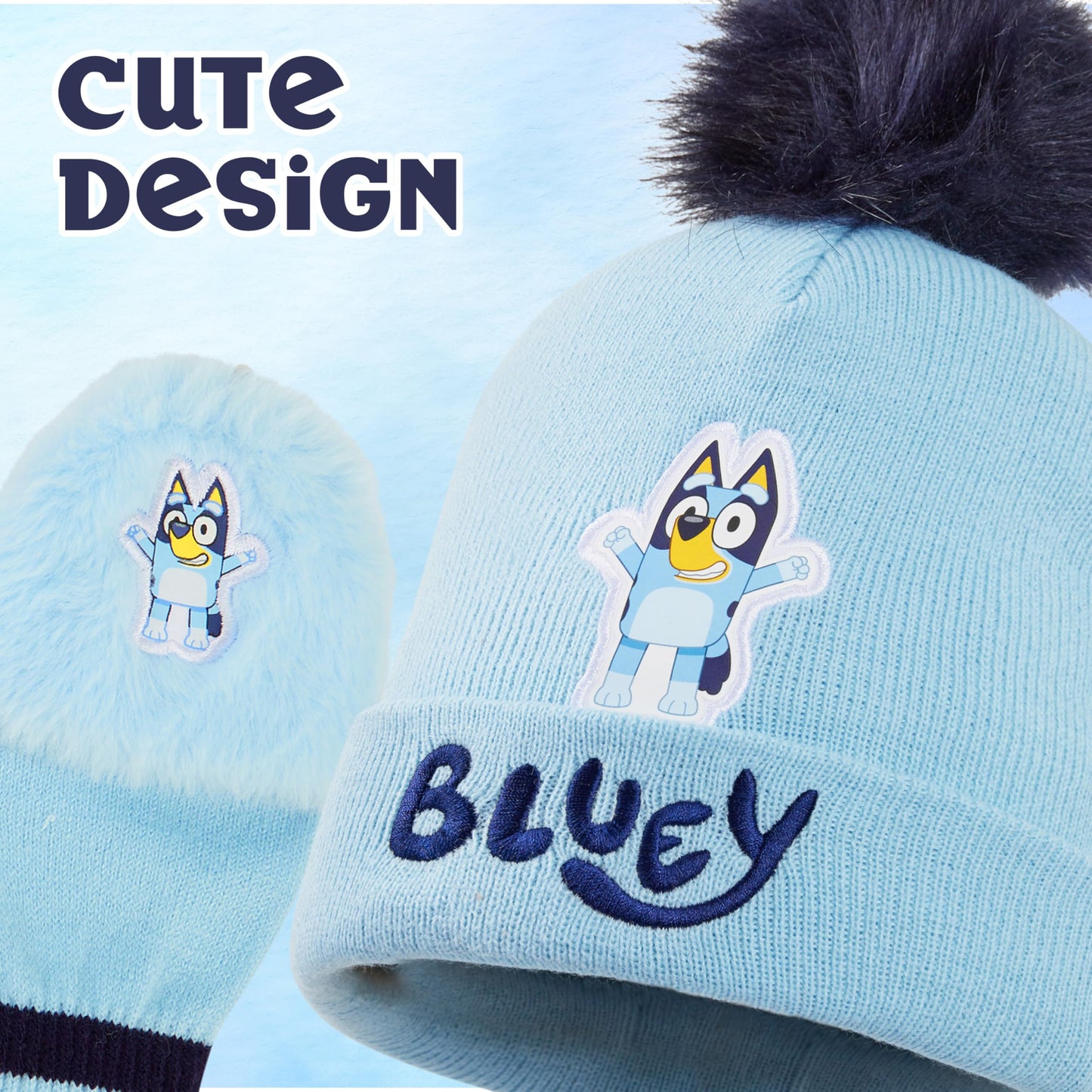 BlueY Girls' Winter Hat, Scarf and Glove Set - Children's Gifts
