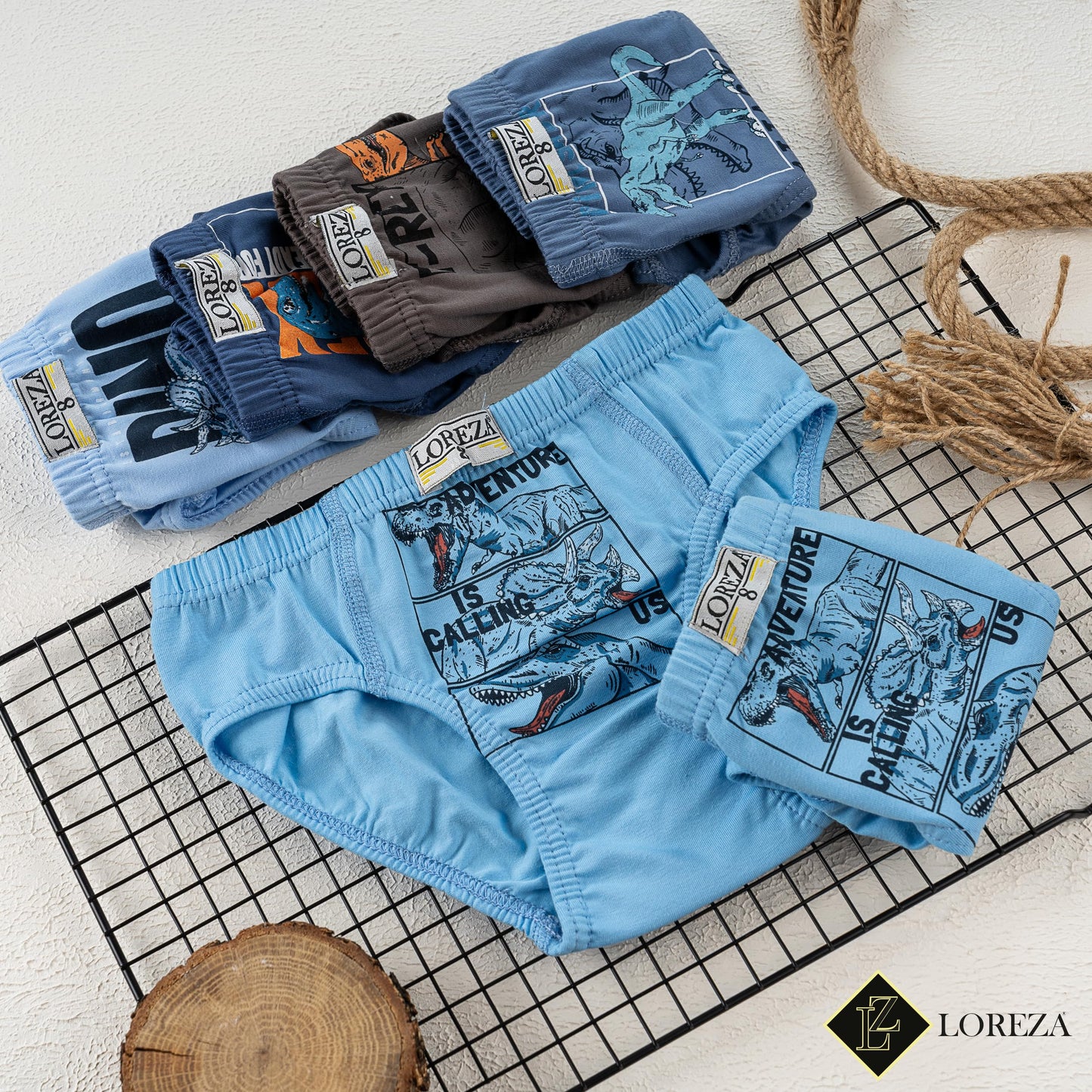 LOREZA ® 10 Pack Jungen Slips aus Baumwolle Unterhosen Größe 92-158
