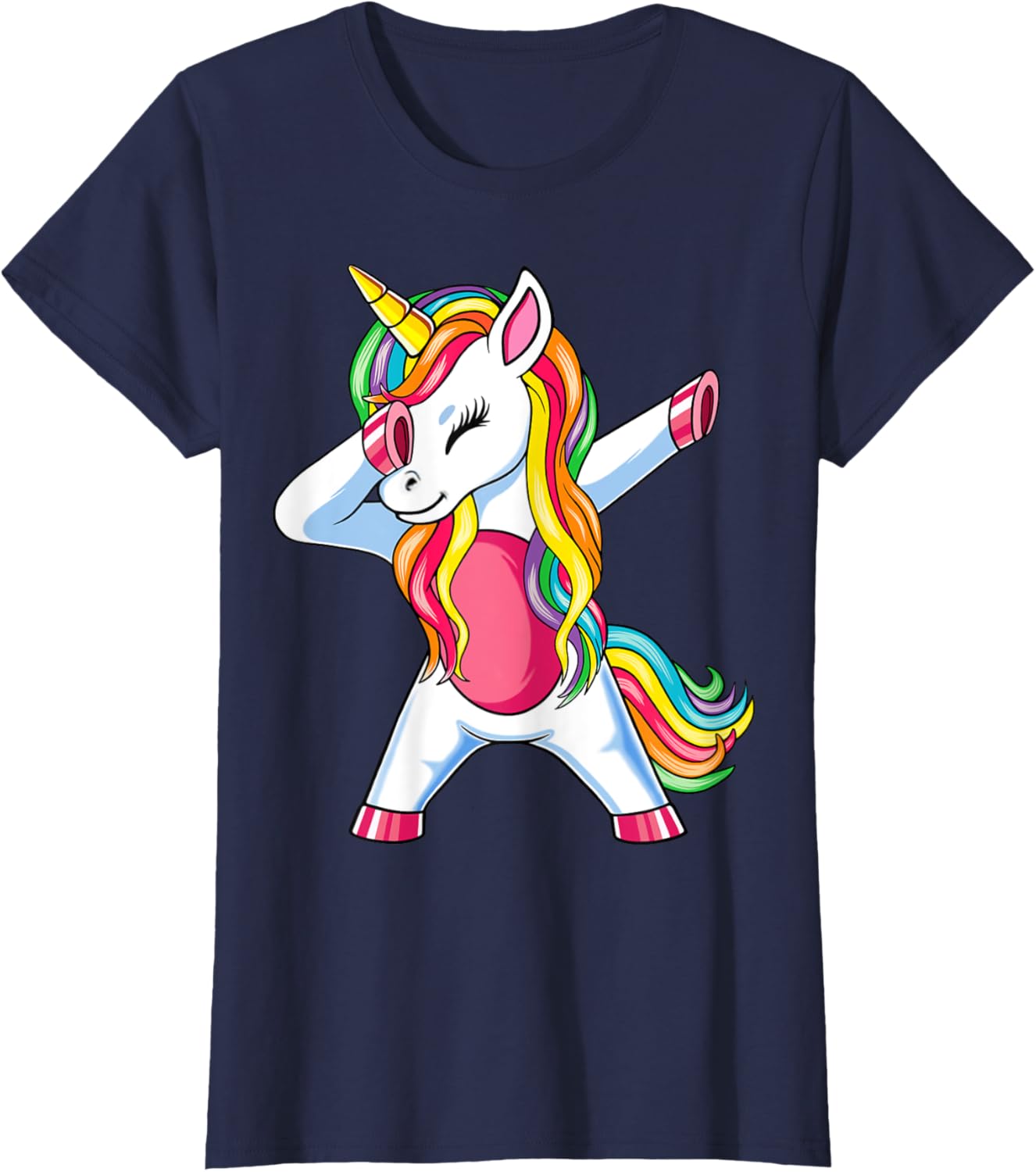 Dab Unicorn Dabbing Unicorn Rainbow Boys Girls Kids T-Shirt