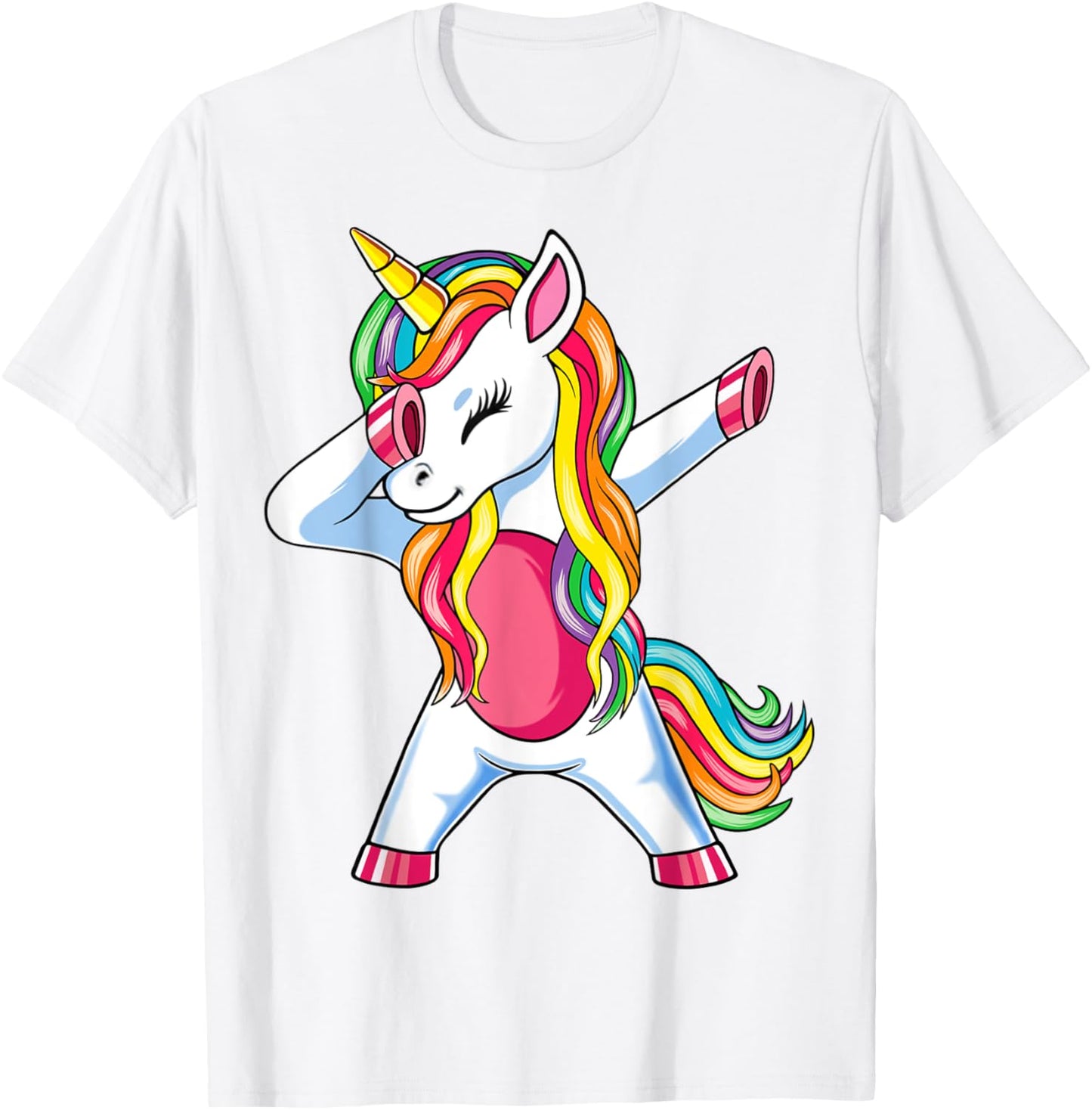 Dab Unicorn Dabbing Unicorn Rainbow Boys Girls Kids T-Shirt