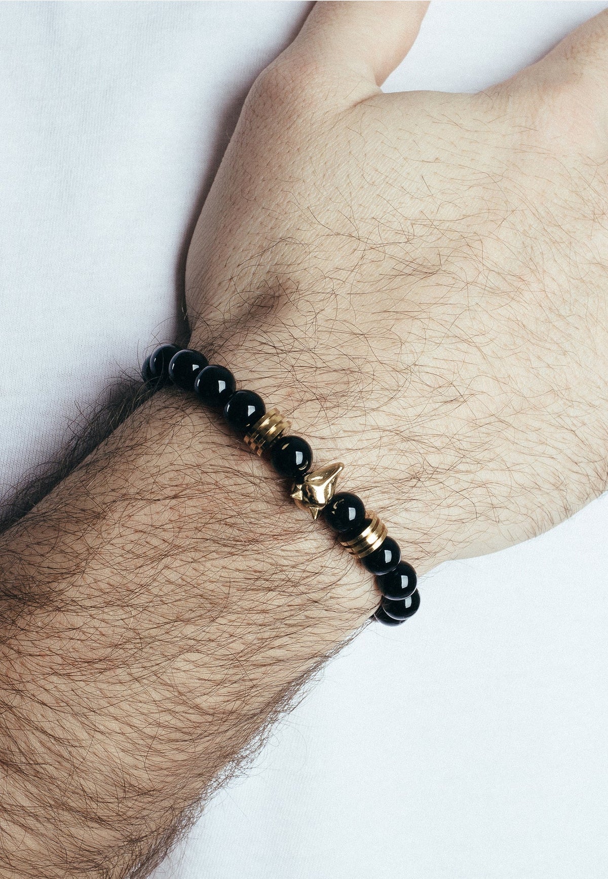 Obsidius Beaded Bracelet Gold - Black