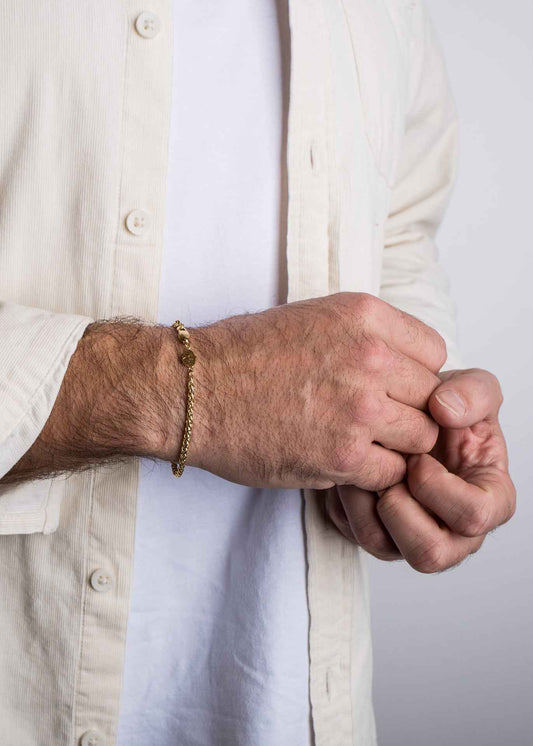 Cor Wheat Chain Bracelet Gold 3 mm